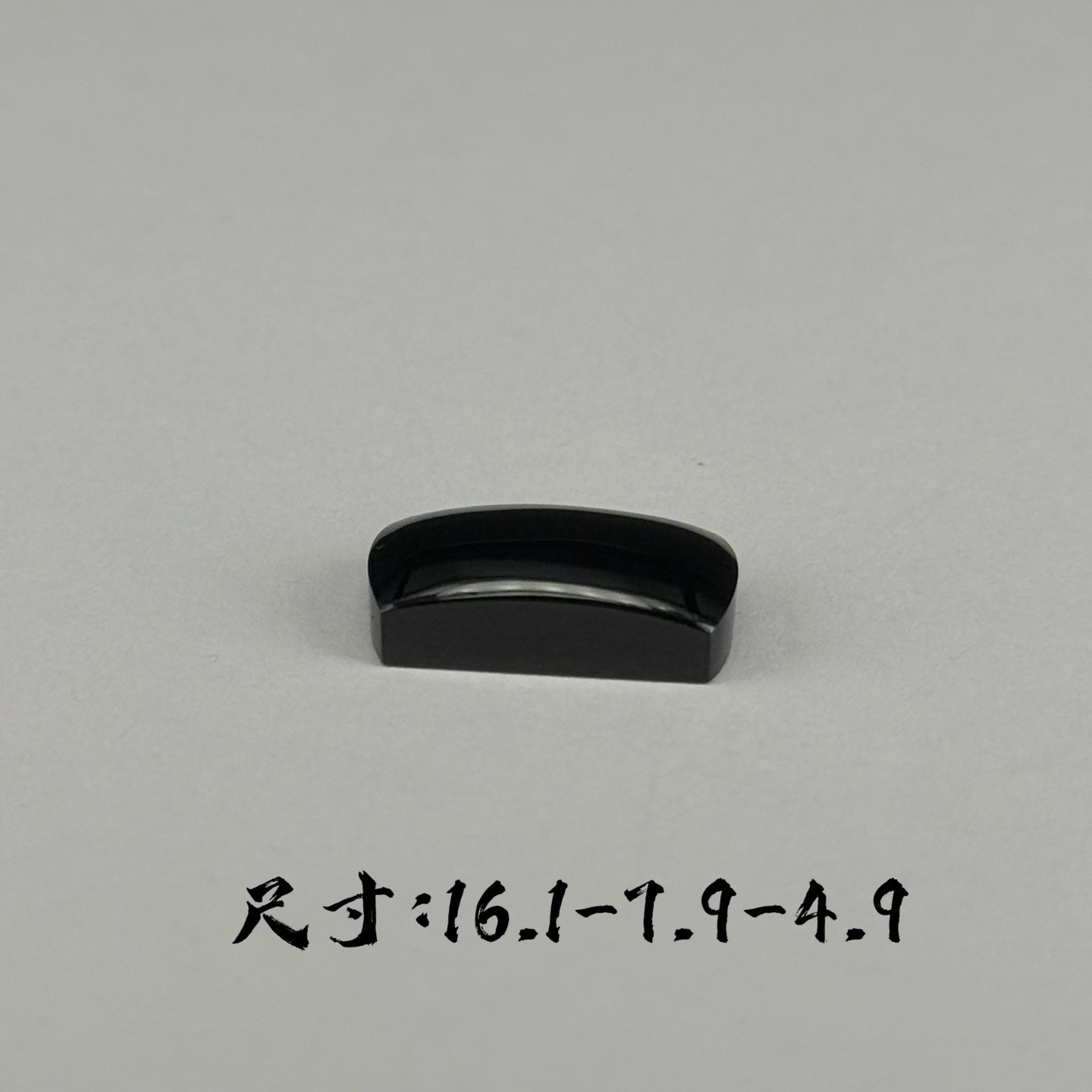 精品18k墨翠马鞍戒面裸石 种好色正 黑度极好 打灯通透 油性十足  尺寸16.1