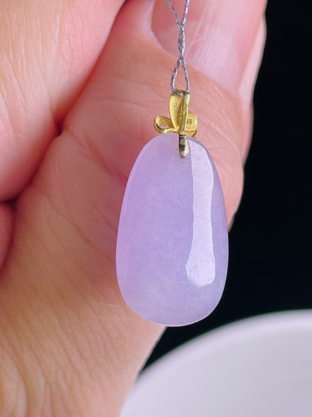 福瓜，18k镶嵌，老种起光，细底通透，尺寸：23.4裸石19/12/5.6mm0901