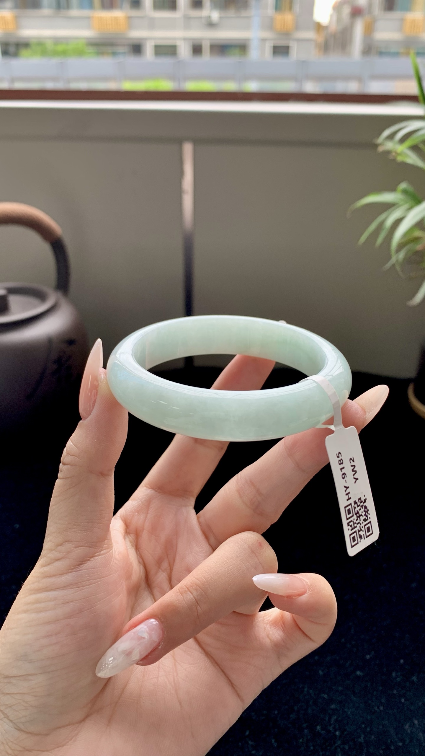 淡果绿正圈成品,HY-9185,尺寸：54-13-8