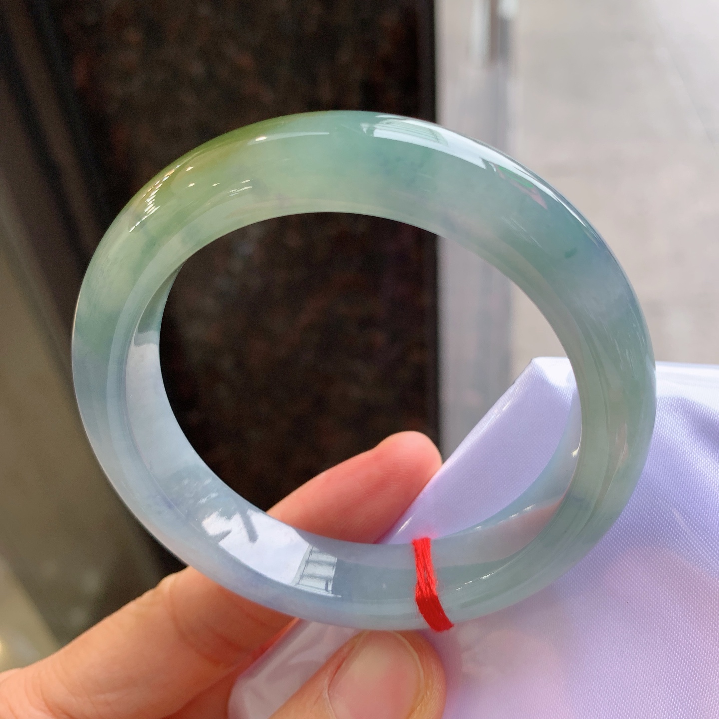 正圈蓝紫黄翡，无裂，特色料子