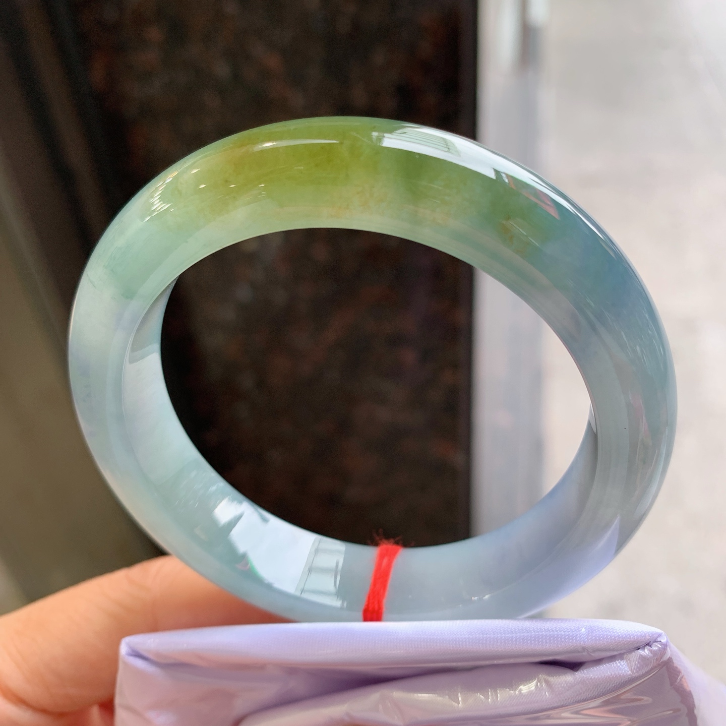 正圈蓝紫黄翡，无裂，特色料子