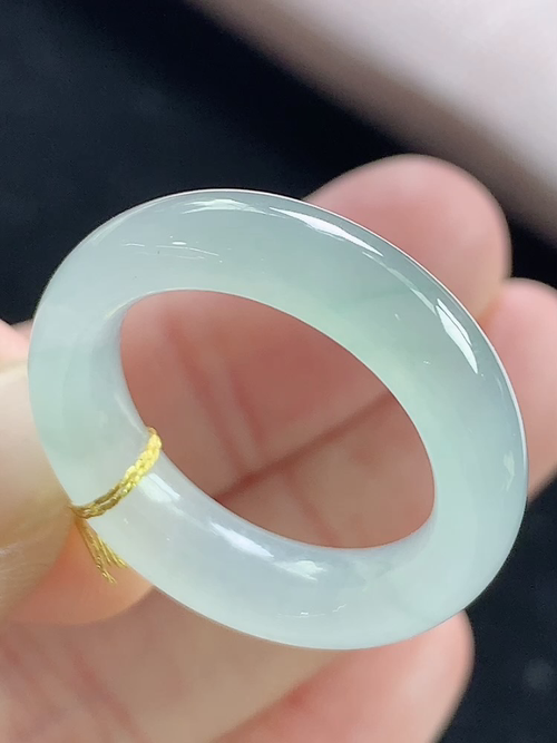 冰种戒指，无裂，内径尺寸17.3-5.7-3.8mm，14号手寸，D3J01lyg