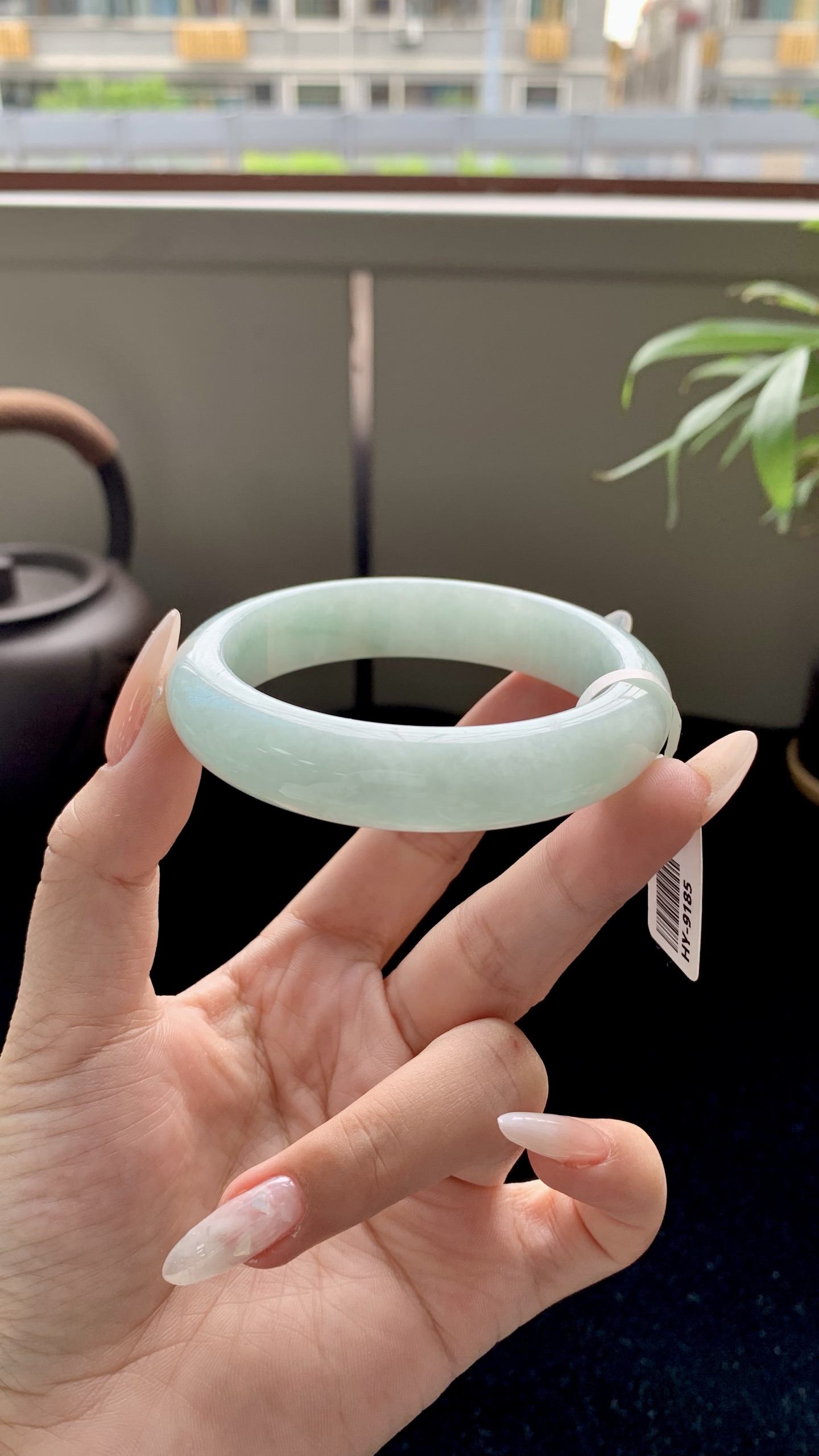 淡果绿正圈成品,HY-9185,尺寸：54-13-8