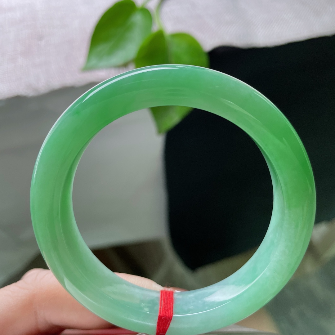 绿底正圈，水润细腻，婉间一抹绿，沉静而有力量，贵气，有点沙眼，无裂，ss56654a