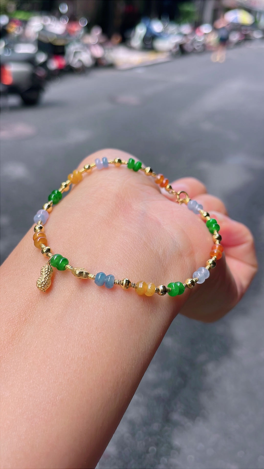 多宝算盘珠手链 色泽艳丽，颗颗精选 尺寸：3.8/1.5