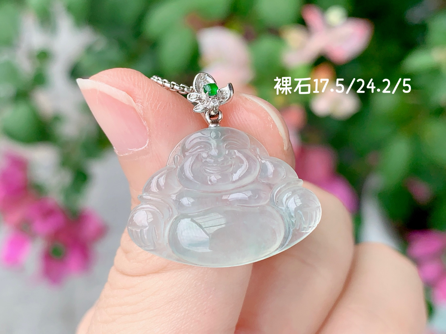 高冰佛公吊坠，韵味十足，所念皆所安️，17.5-24.2-5