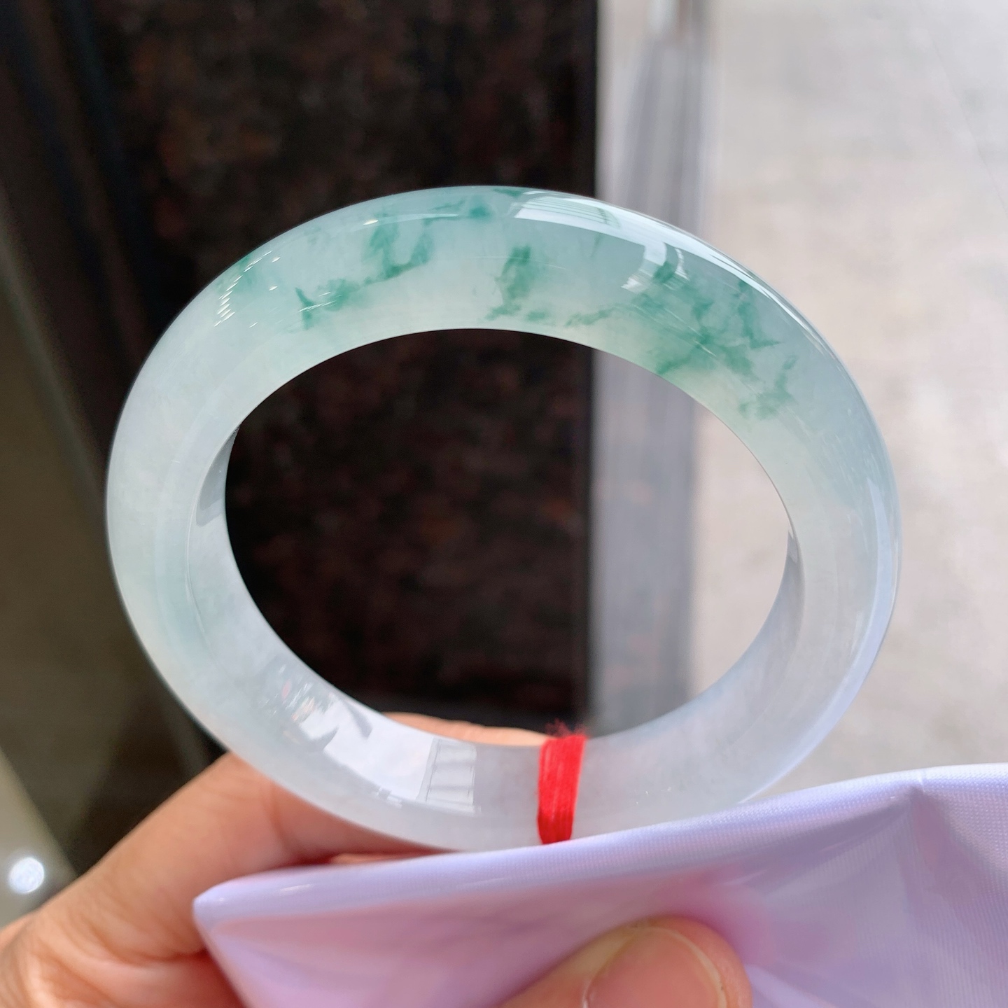 正圈冰飘花，无裂，花色漂亮