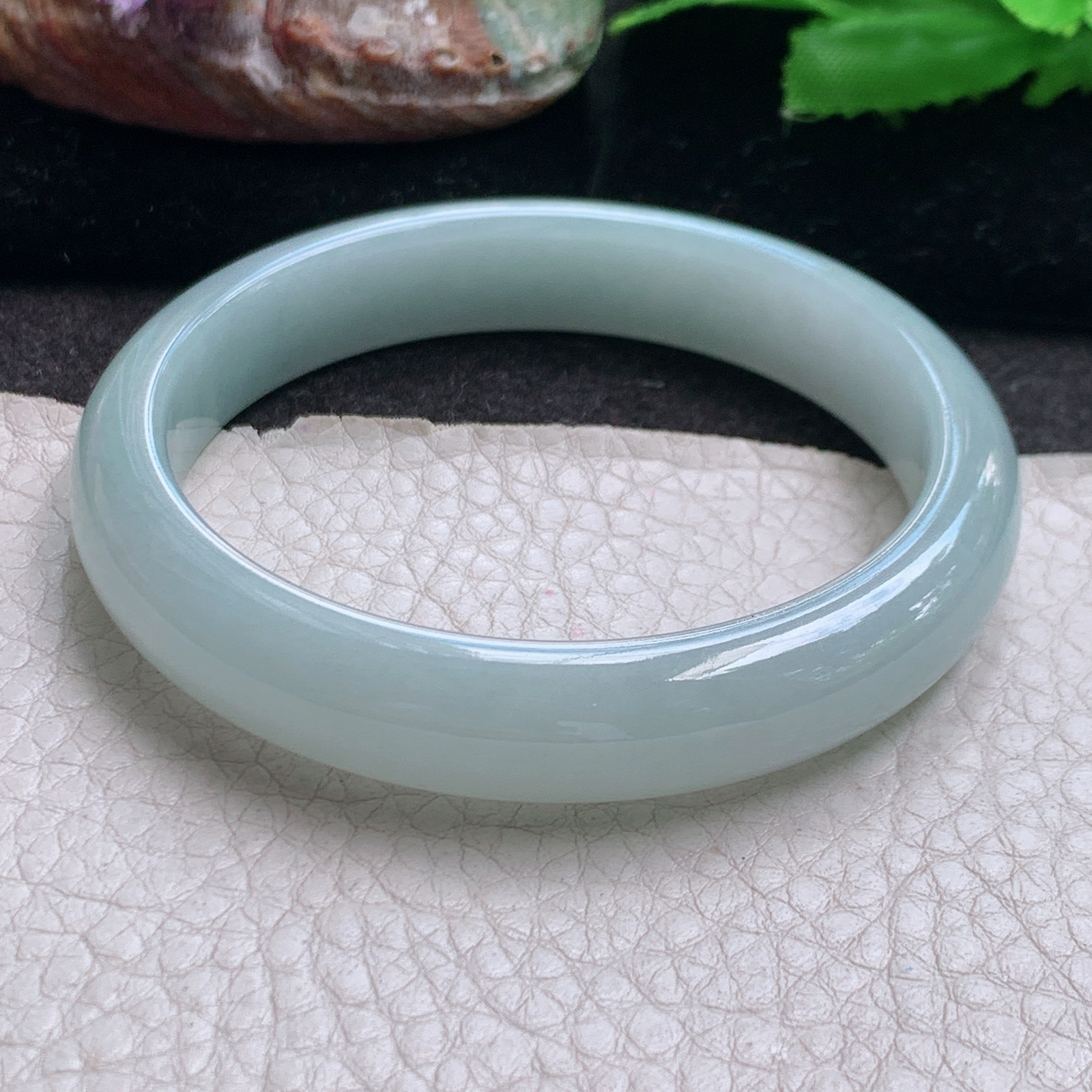 xx自然光54*10.8*7.5镯 缅甸翡翠a货玉手镯高品质晴美秀气玉手环