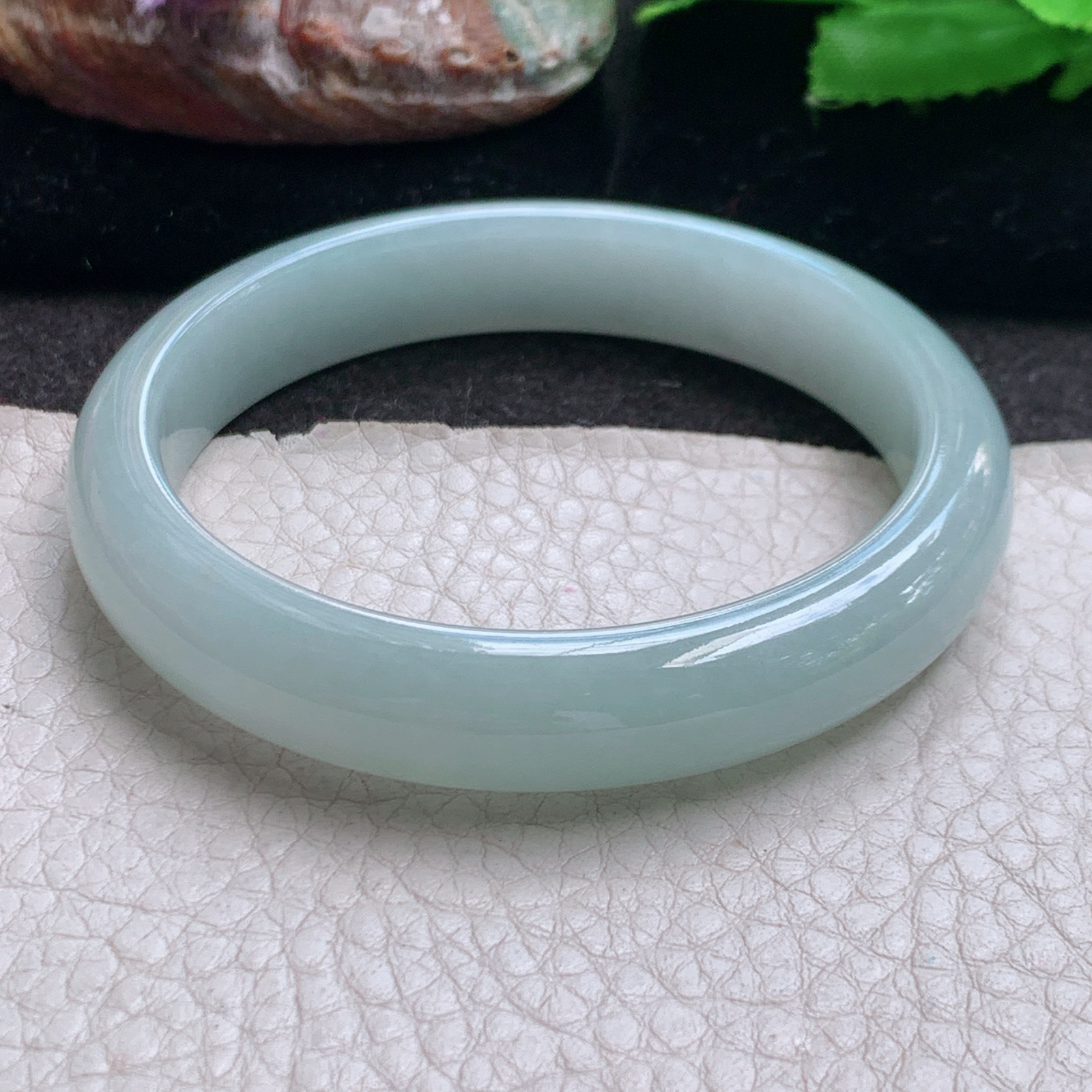 xx自然光54*10.8*7.5镯 缅甸翡翠a货玉手镯高品质晴美秀气玉手环