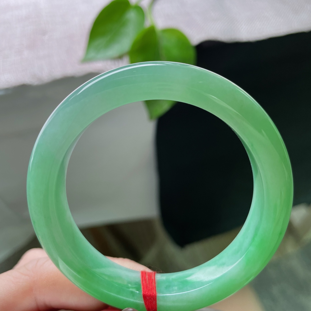 绿底正圈，水润细腻，婉间一抹绿，沉静而有力量，贵气，有点沙眼，无裂，ss56654a