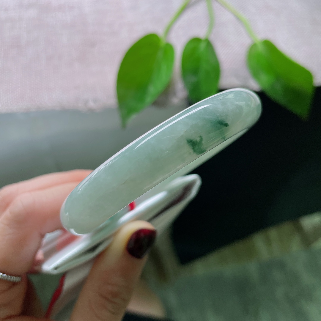 57.8/12.2/8.5飘花正圈，水润细腻，水墨丹青，意境感满满，贵气，皮纹，ss54046a
