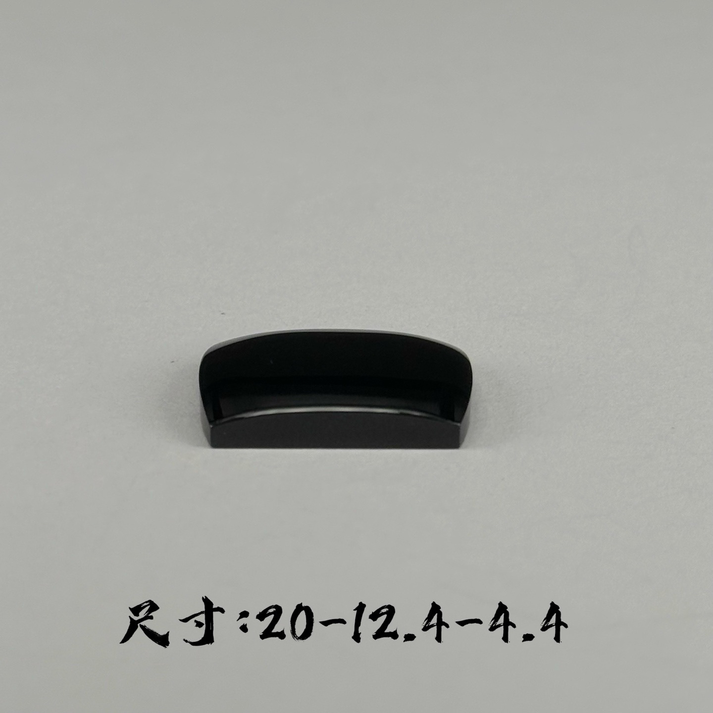 精品墨翠马鞍戒面 种好色正 黑度极好 打灯通透 油性十足  尺寸20mm