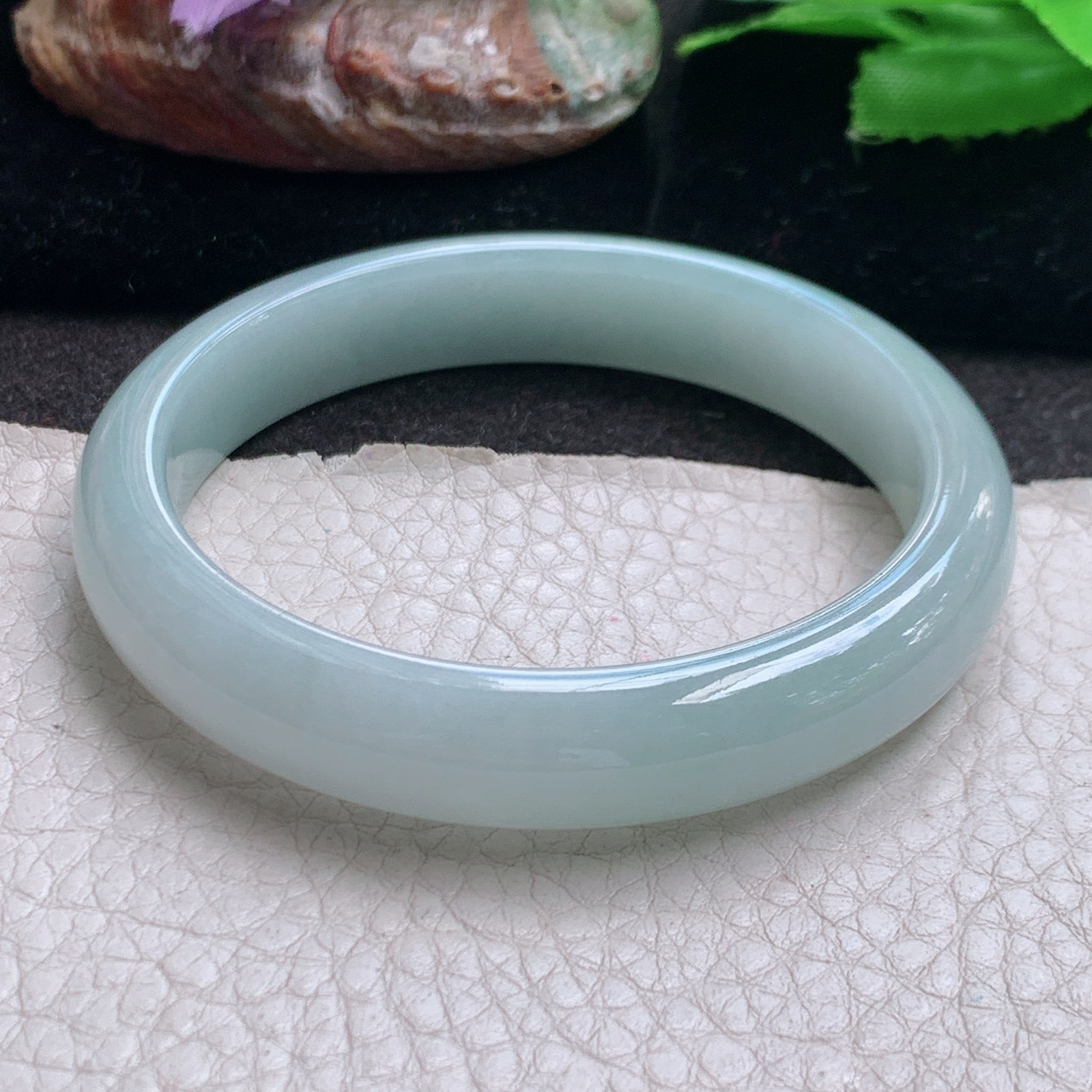 xx自然光54*10.8*7.5镯 缅甸翡翠a货玉手镯高品质晴美秀气玉手环