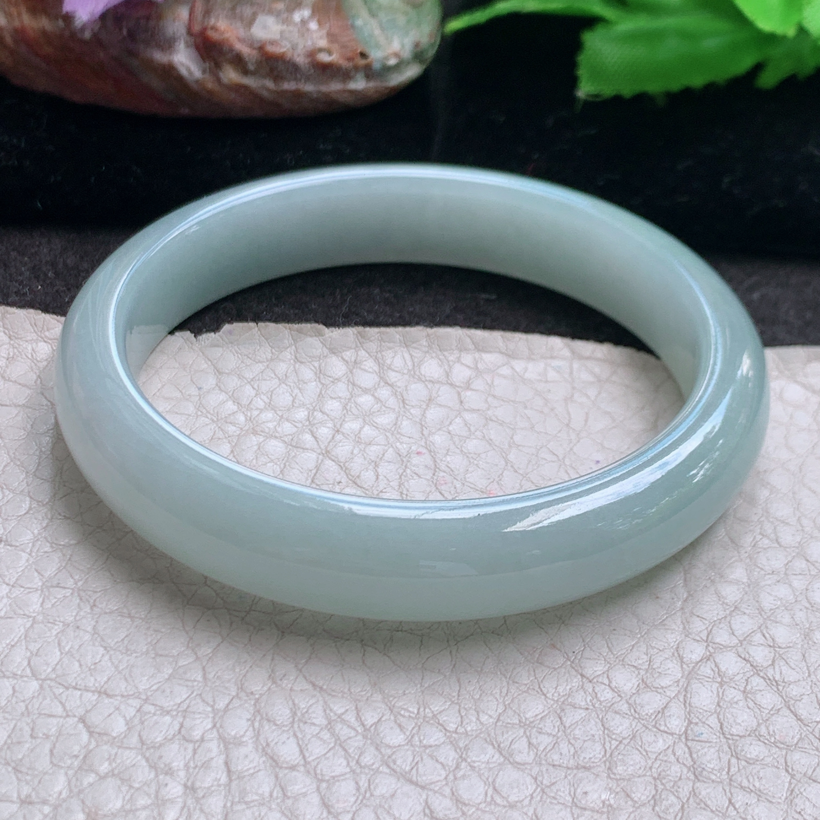 xx自然光54*10.8*7.5镯 缅甸翡翠a货玉手镯高品质晴美秀气玉手环
