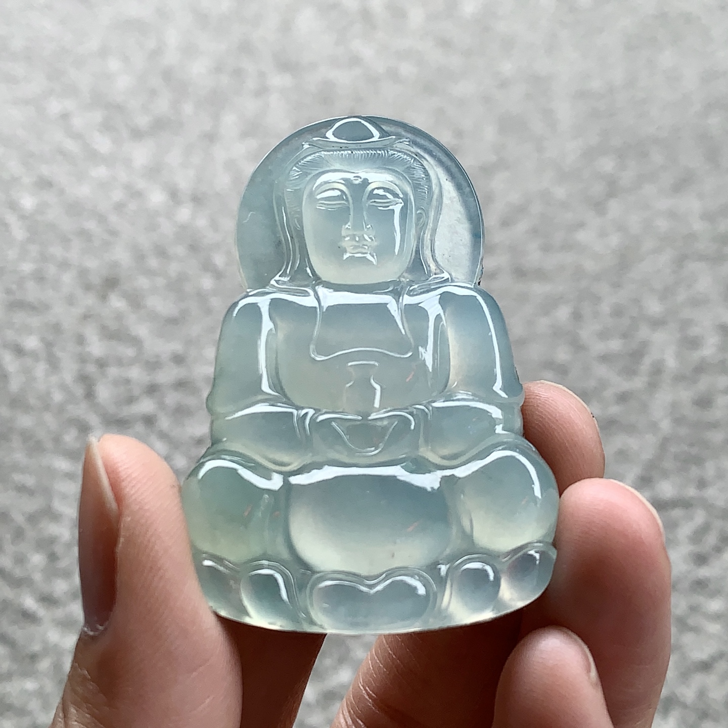 飘绿观音，尺寸：51.5×34×4.8