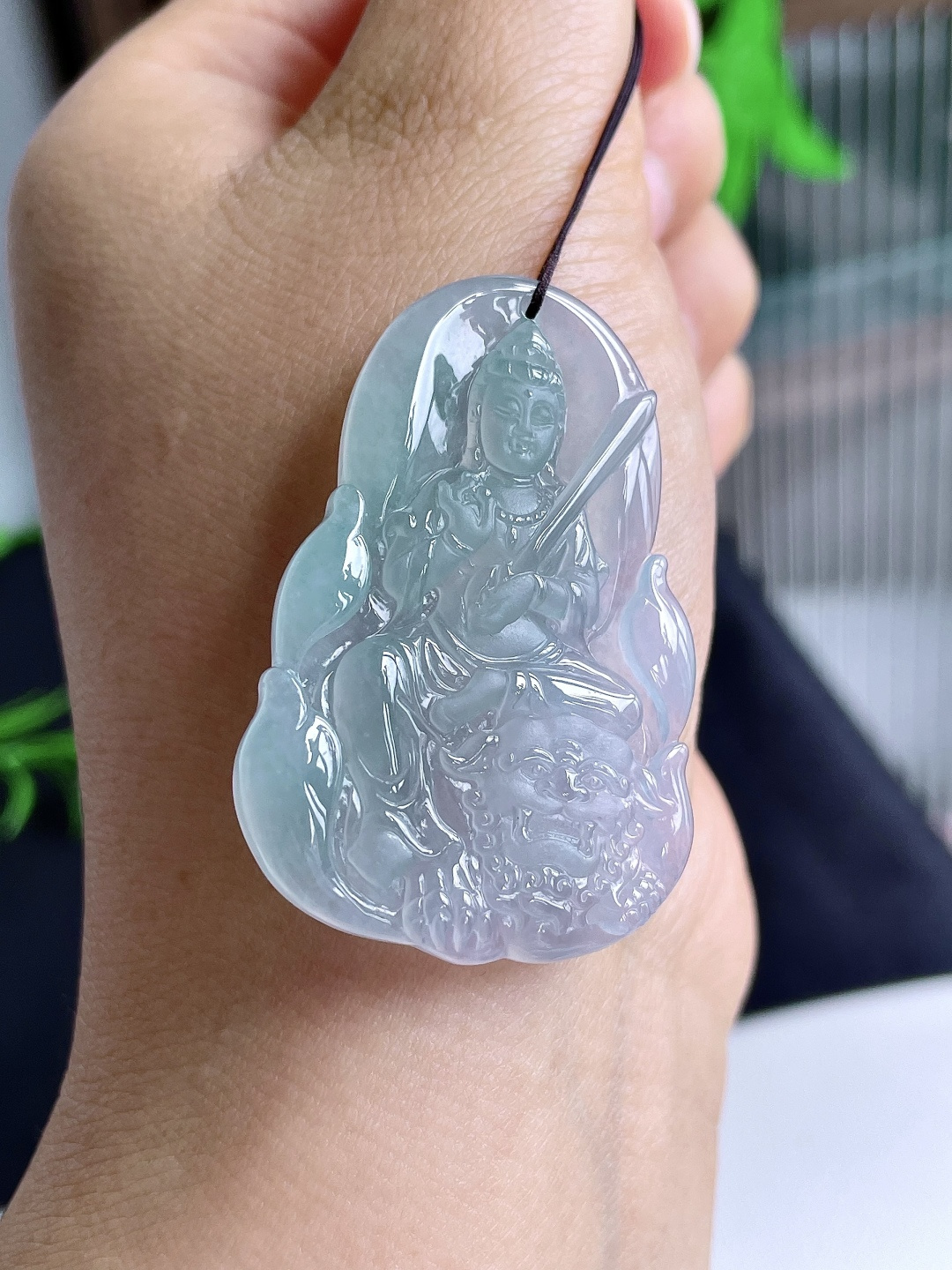冰晴水文殊菩萨牌吊坠,性比高