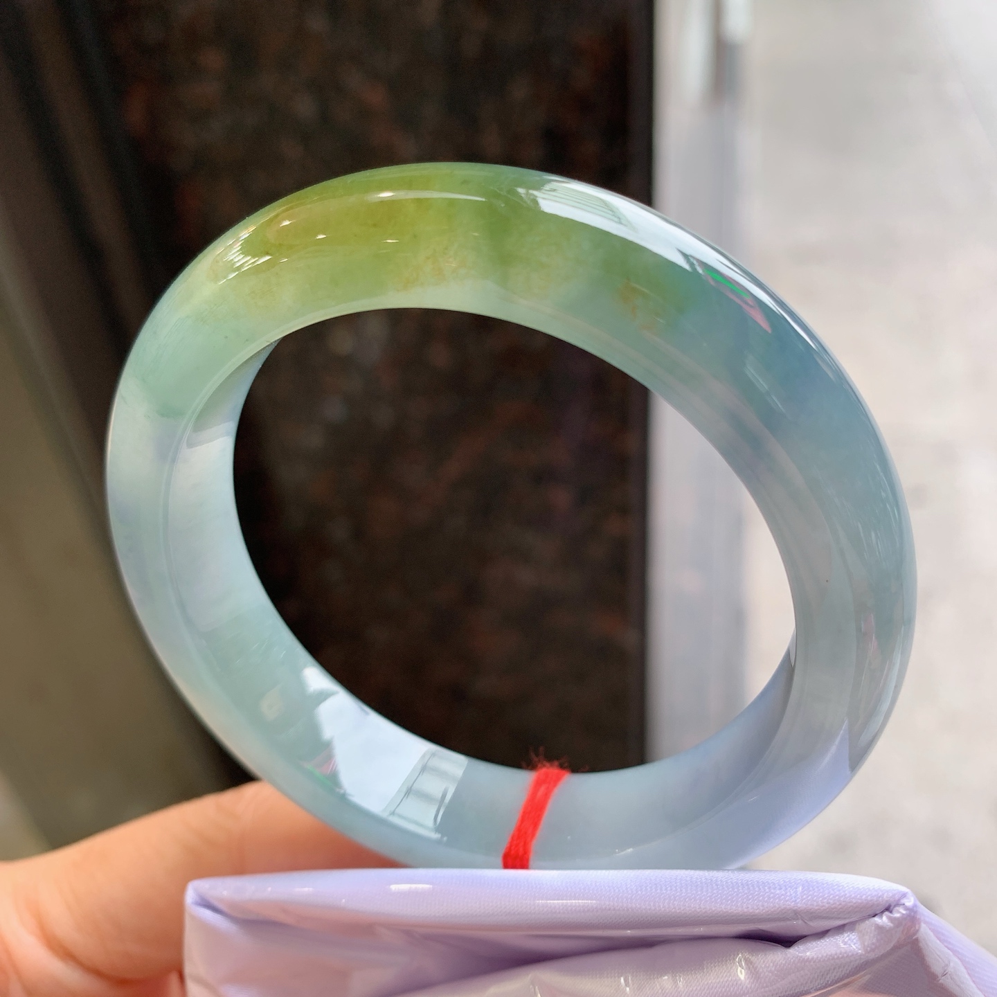 正圈蓝紫黄翡，无裂，特色料子