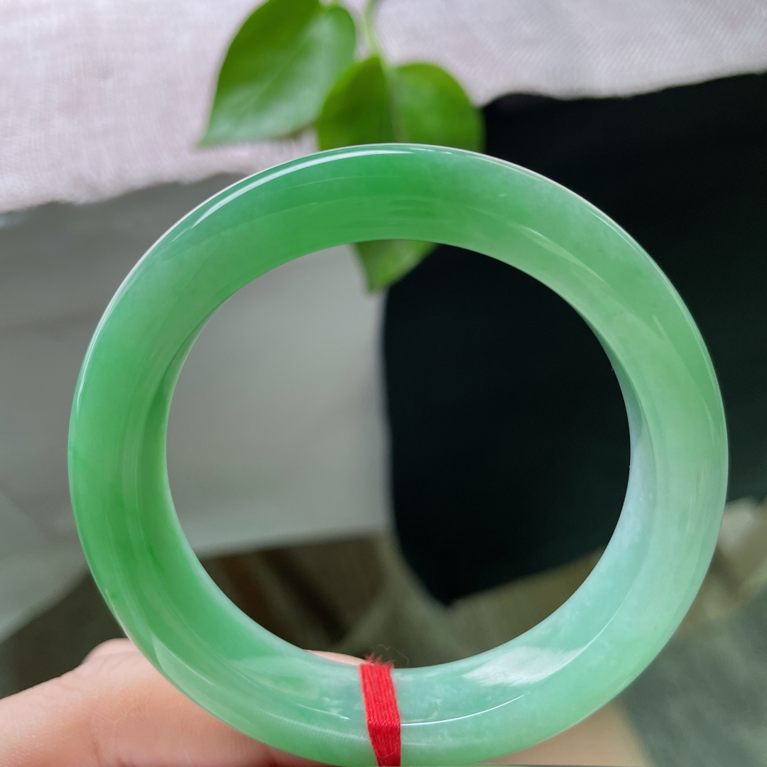 绿底正圈，水润细腻，婉间一抹绿，沉静而有力量，贵气，有点沙眼，无裂，ss56654a