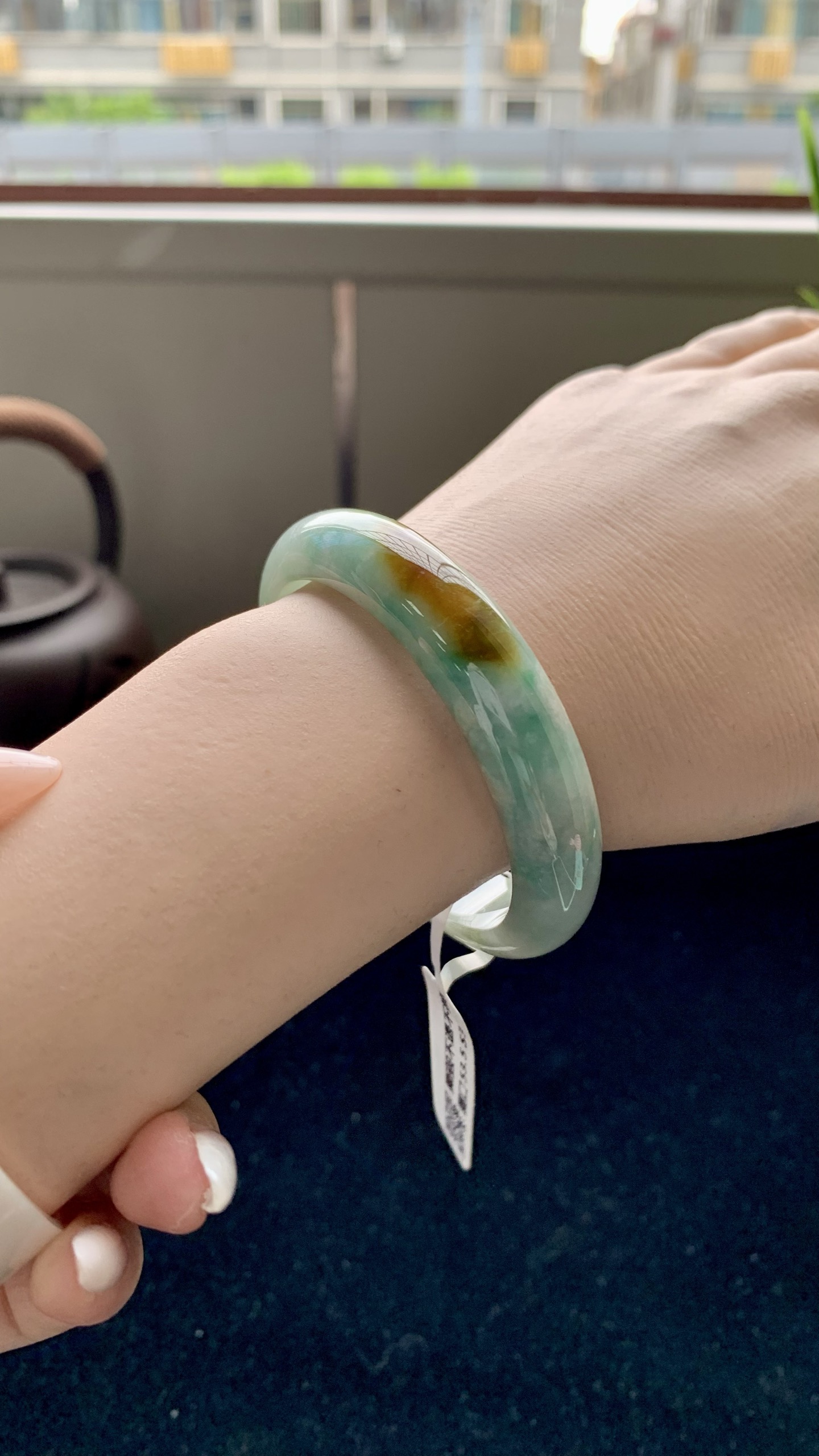 黄加绿正圈成品 HYY-9689 尺寸：53-12-7
