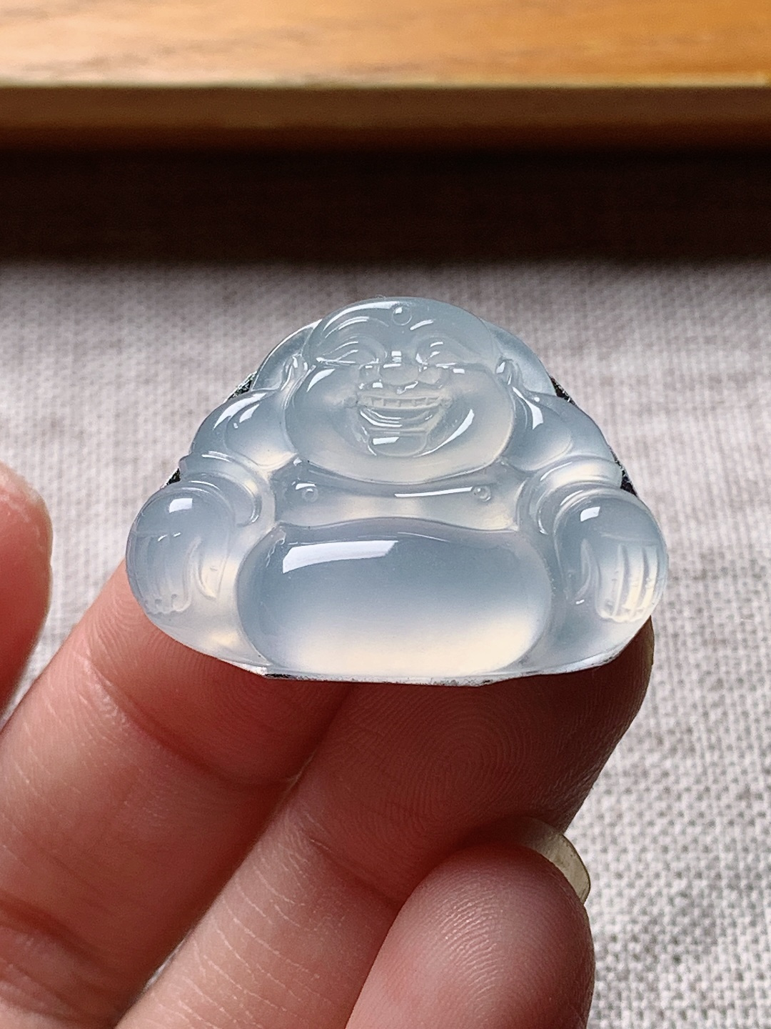 冰种坐佛，水润种老，0901 尺寸26.8*19.3*3.6