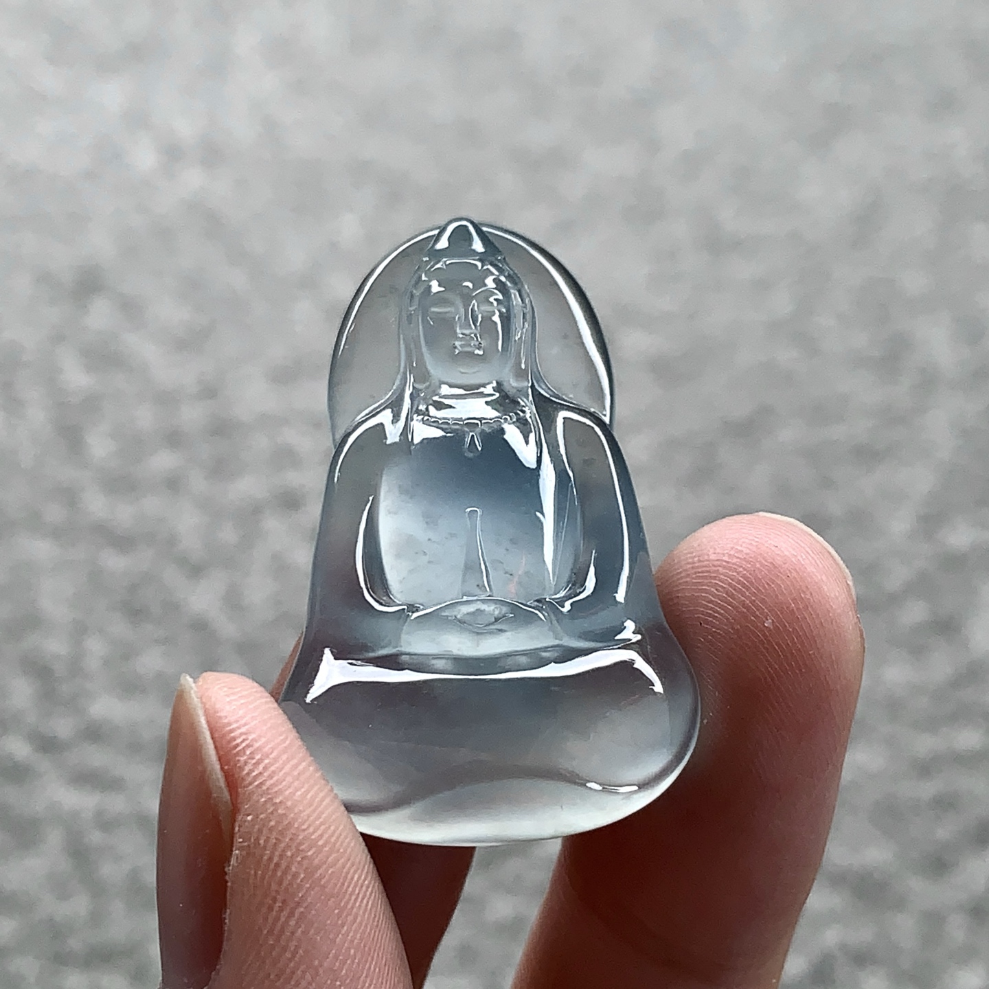 冰种观音，尺寸：38×20×6.5