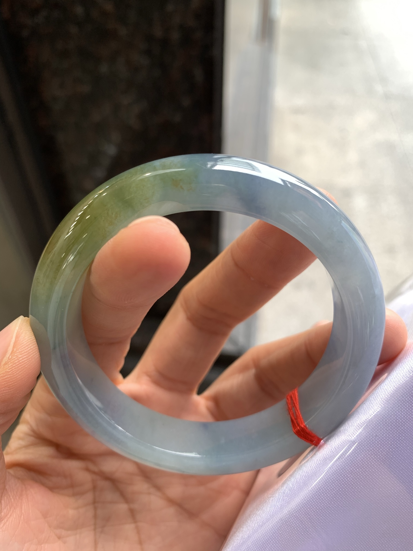 正圈蓝紫黄翡，无裂，特色料子