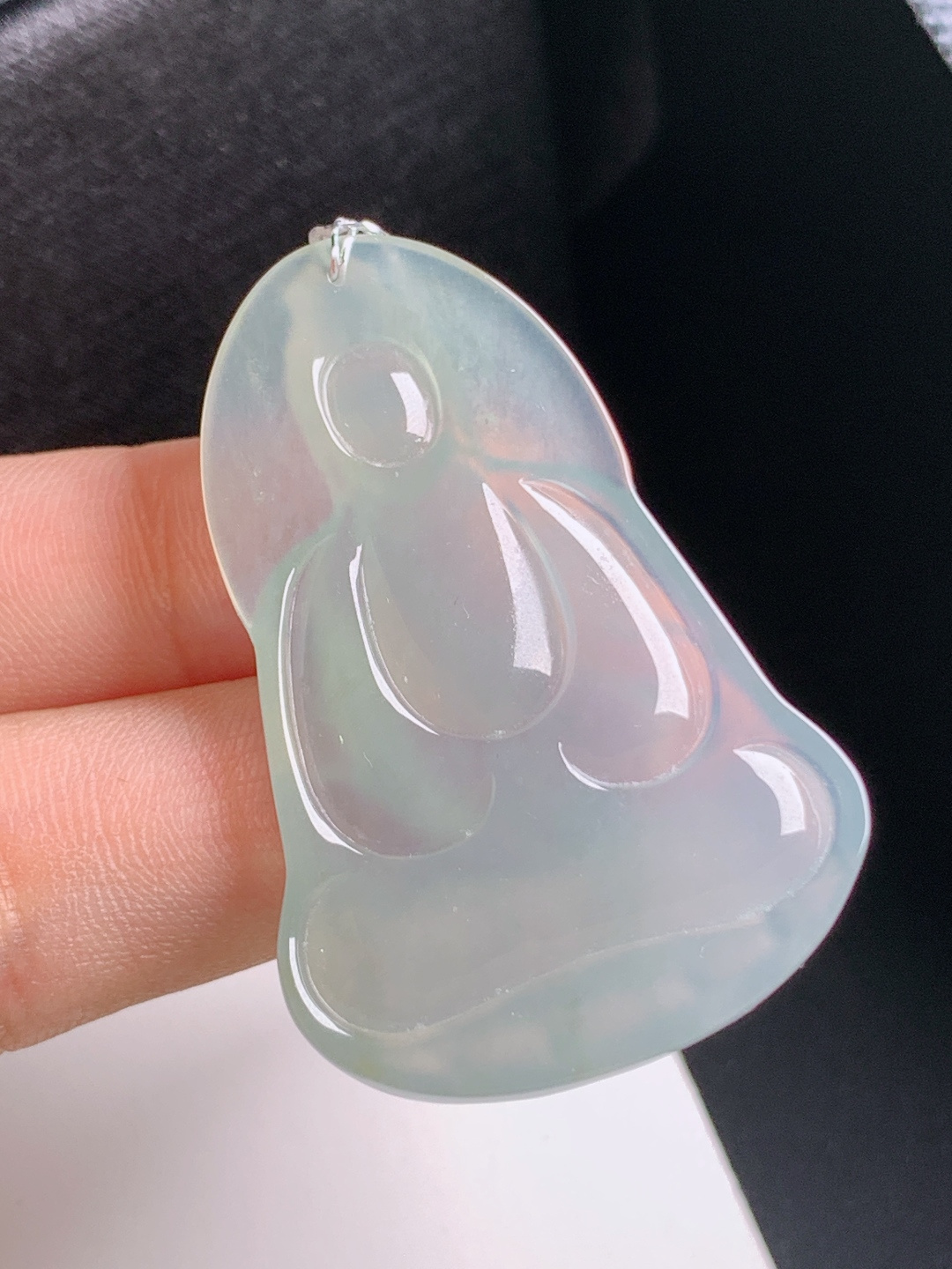 高冰晴水观音，冰润通透，胶感十足，法相端庄，平安纳福