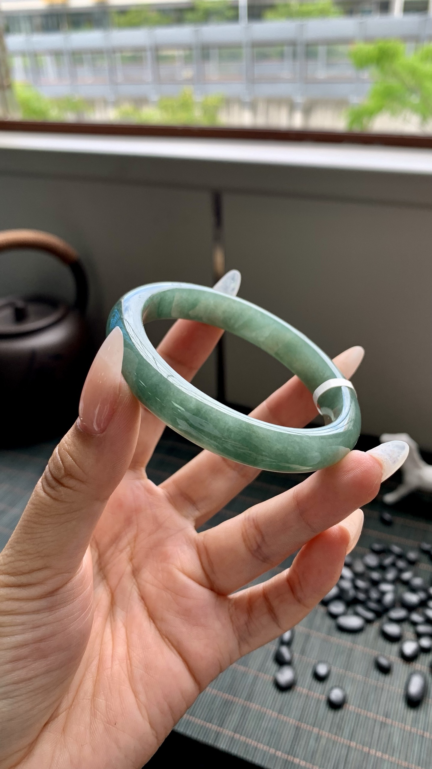 湖水绿正圈成品,HYY-6141,尺寸：55-11-7.5
