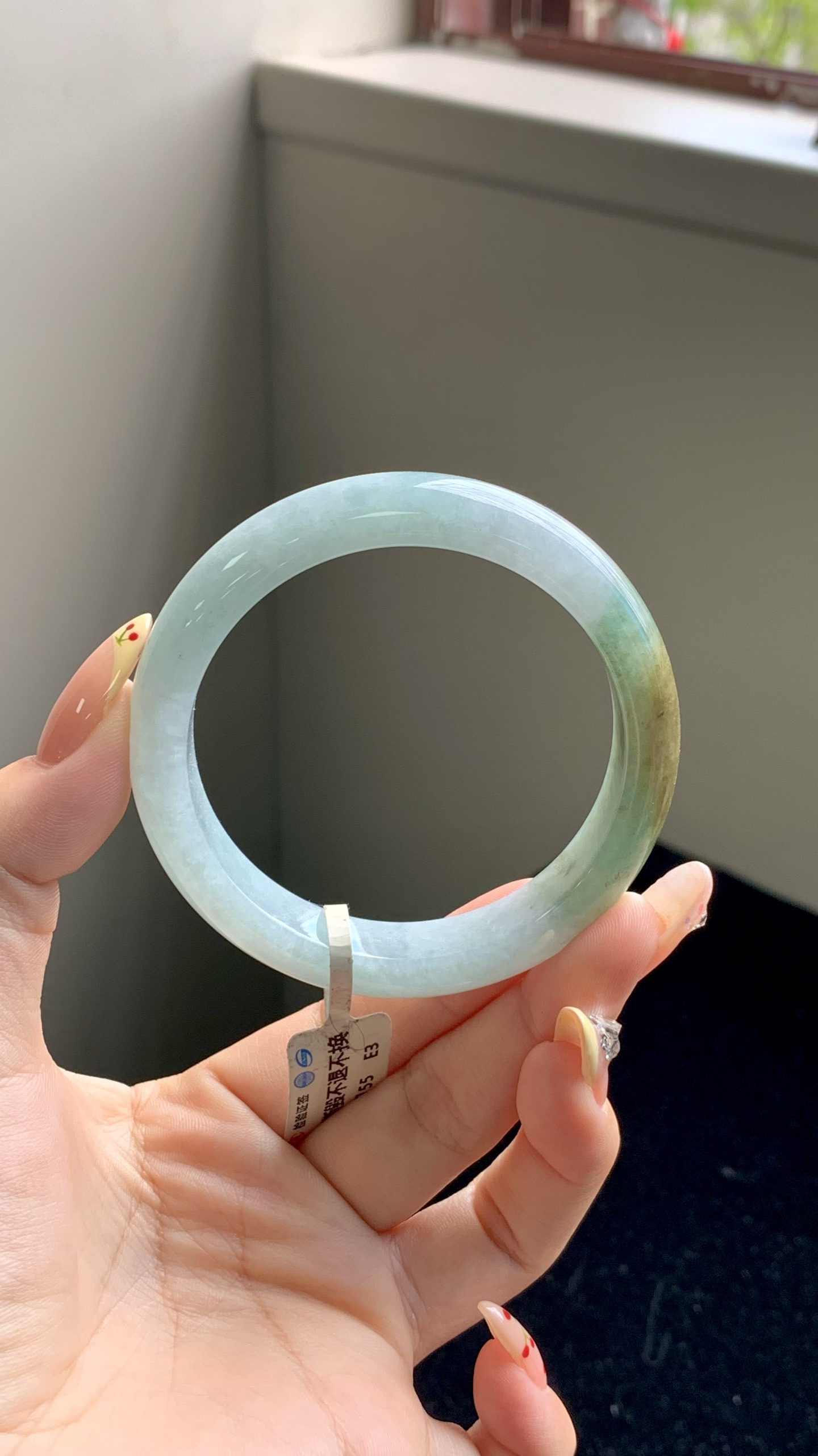 半山水黄翡正圈成品 HYY-3721 尺寸：55.5-12-8