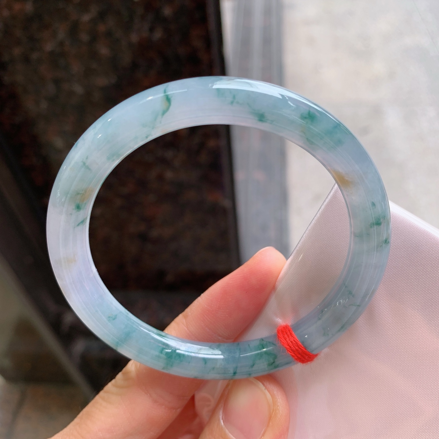 圆条蓝紫飘花，无裂，色好