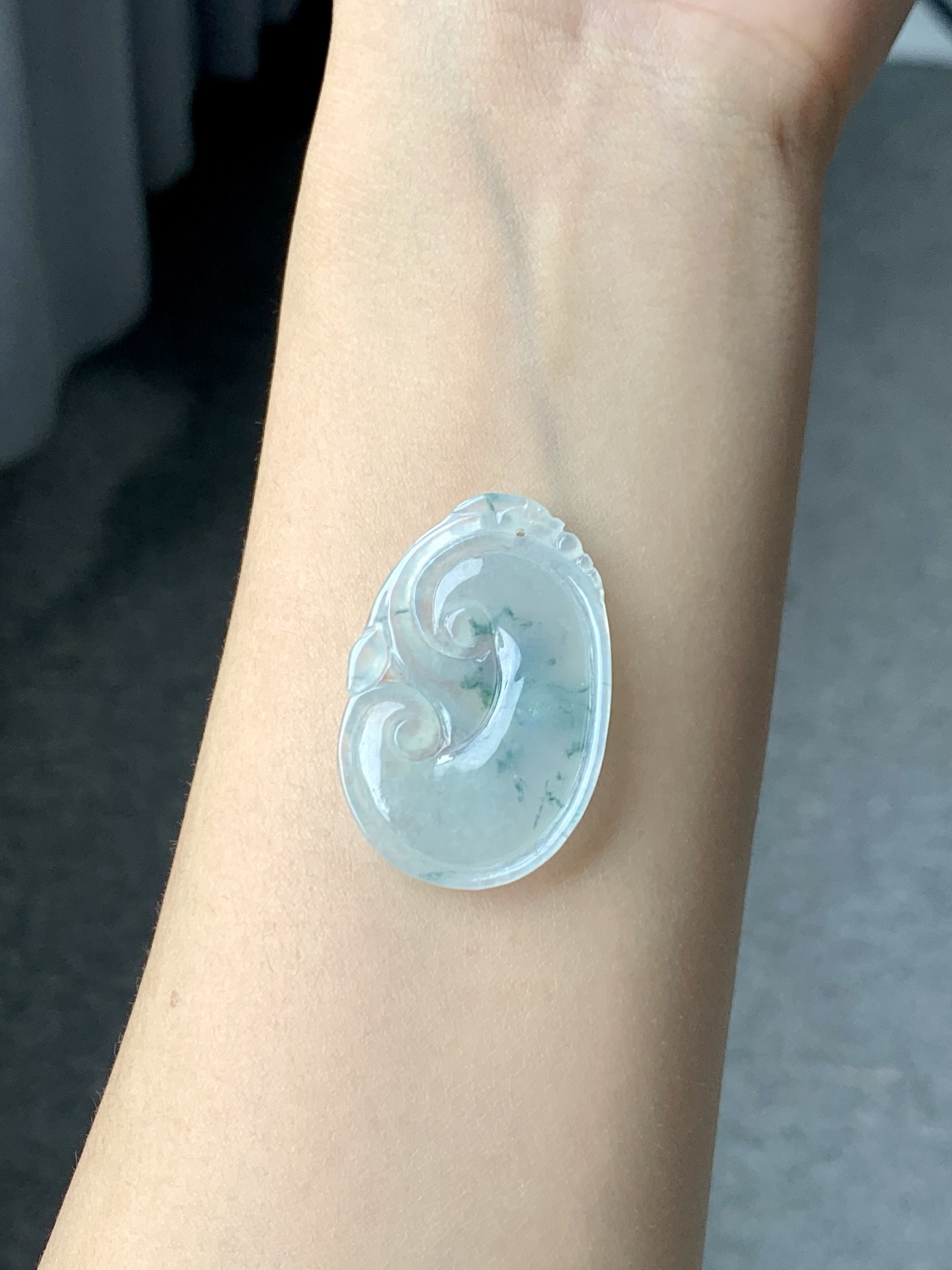 冰飘花如意,细腻飘花,胶润底子,尺寸36.7-24.3-4【B3579】
