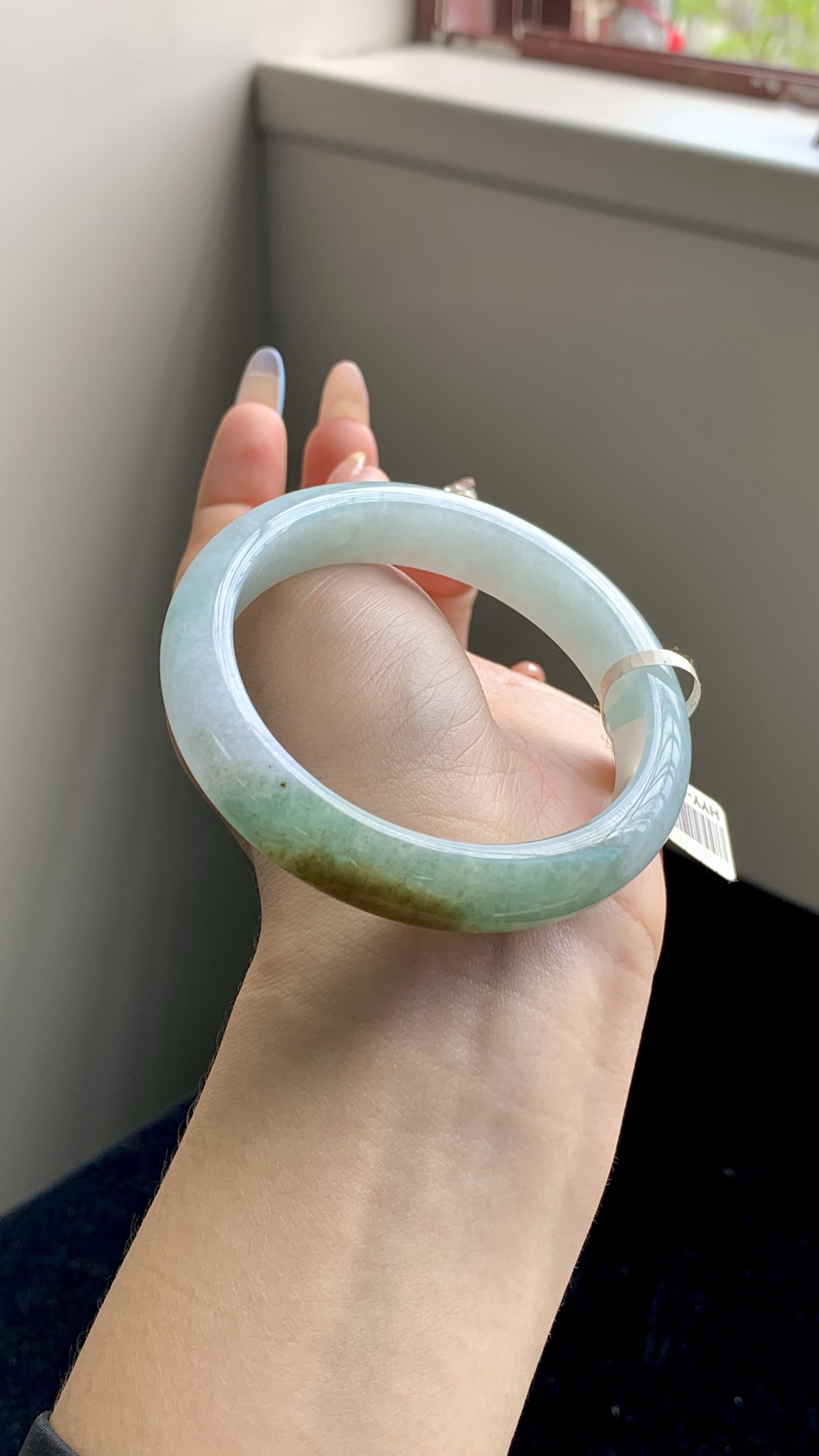 半山水黄翡正圈成品 HYY-3721 尺寸：55.5-12-8