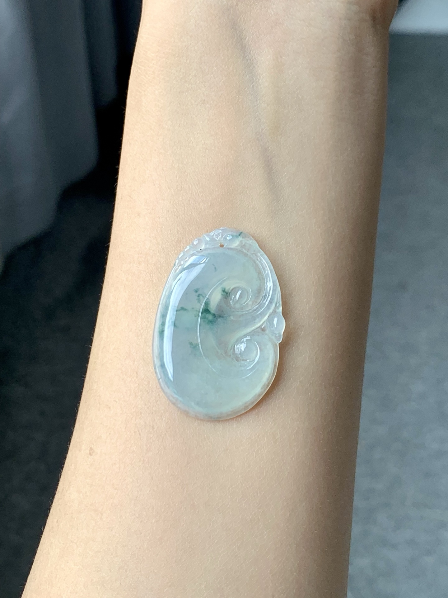 冰飘花如意,细腻飘花,胶润底子,尺寸36.7-24.3-4【B3579】