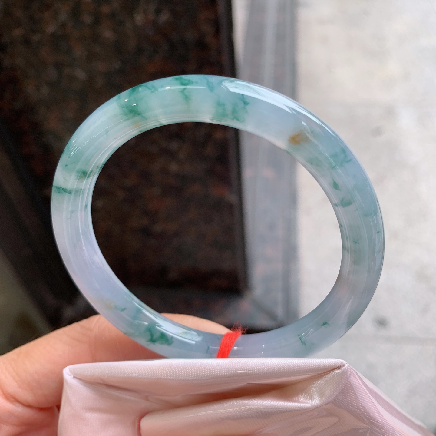 圆条蓝紫飘花，无裂，色好