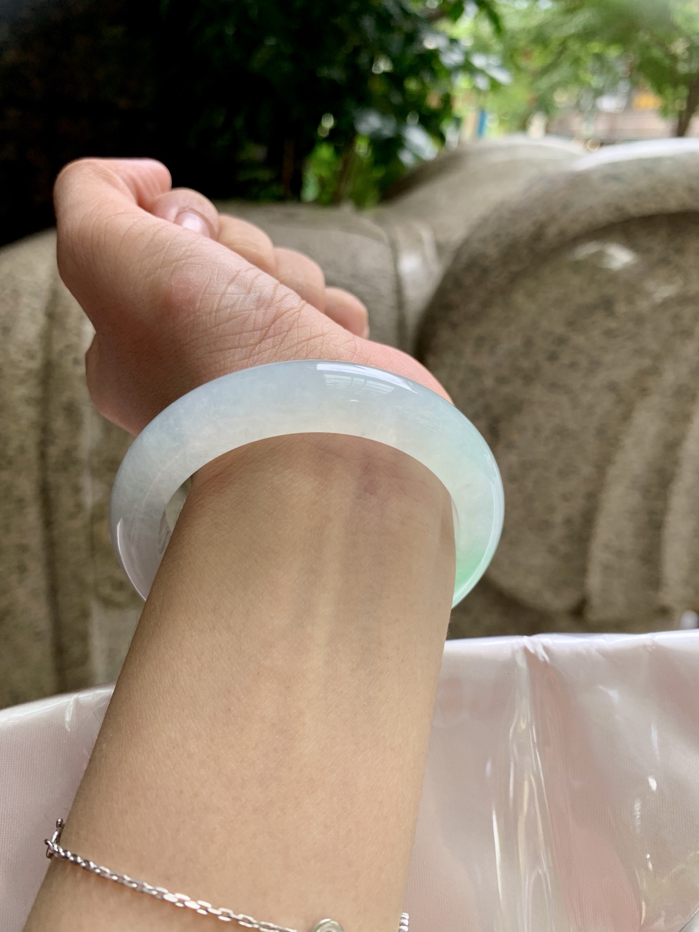 冰绿花正圈,0902-H605-66,打灯断纹，扣手