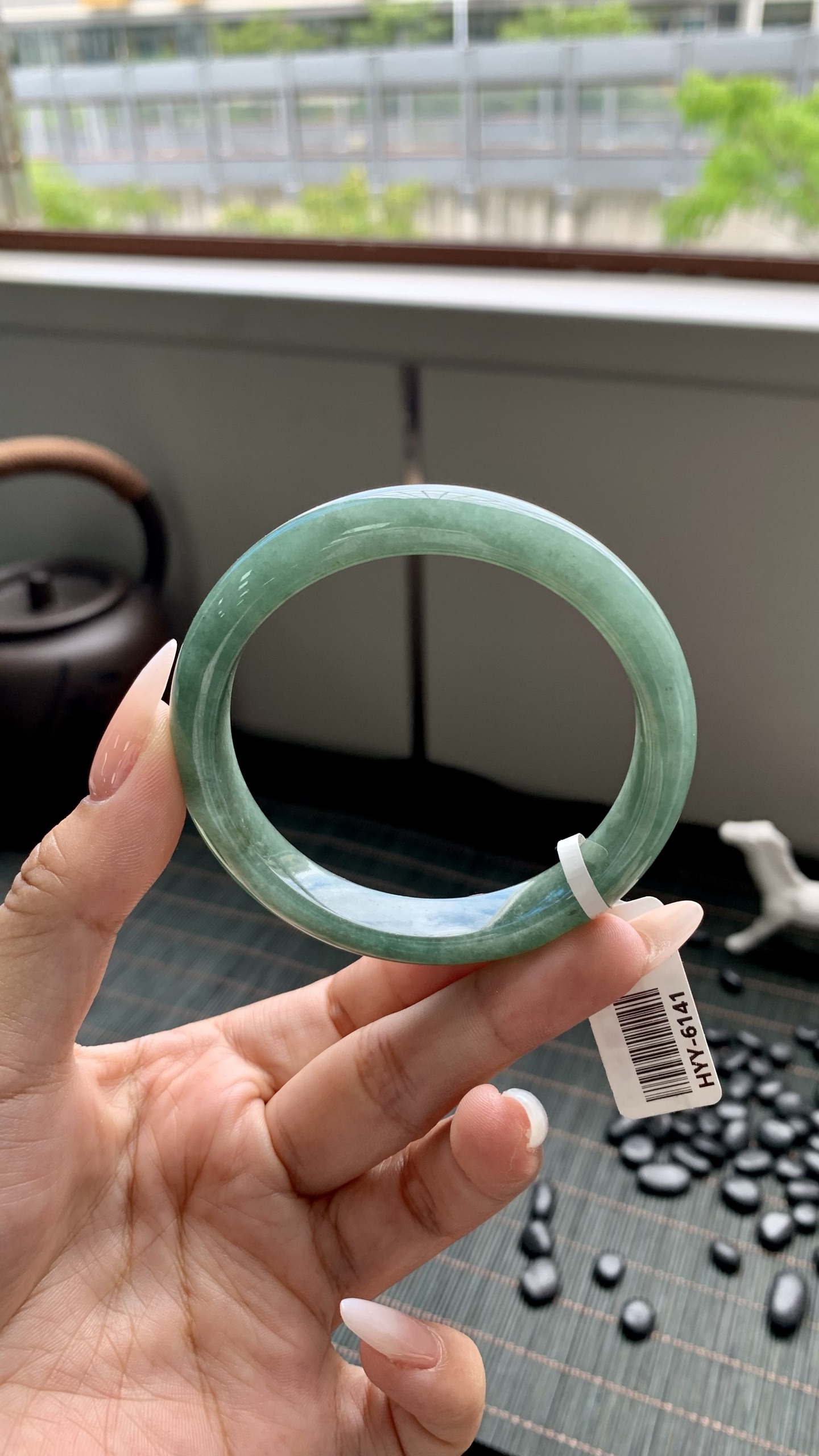 湖水绿正圈成品,HYY-6141,尺寸：55-11-7.5