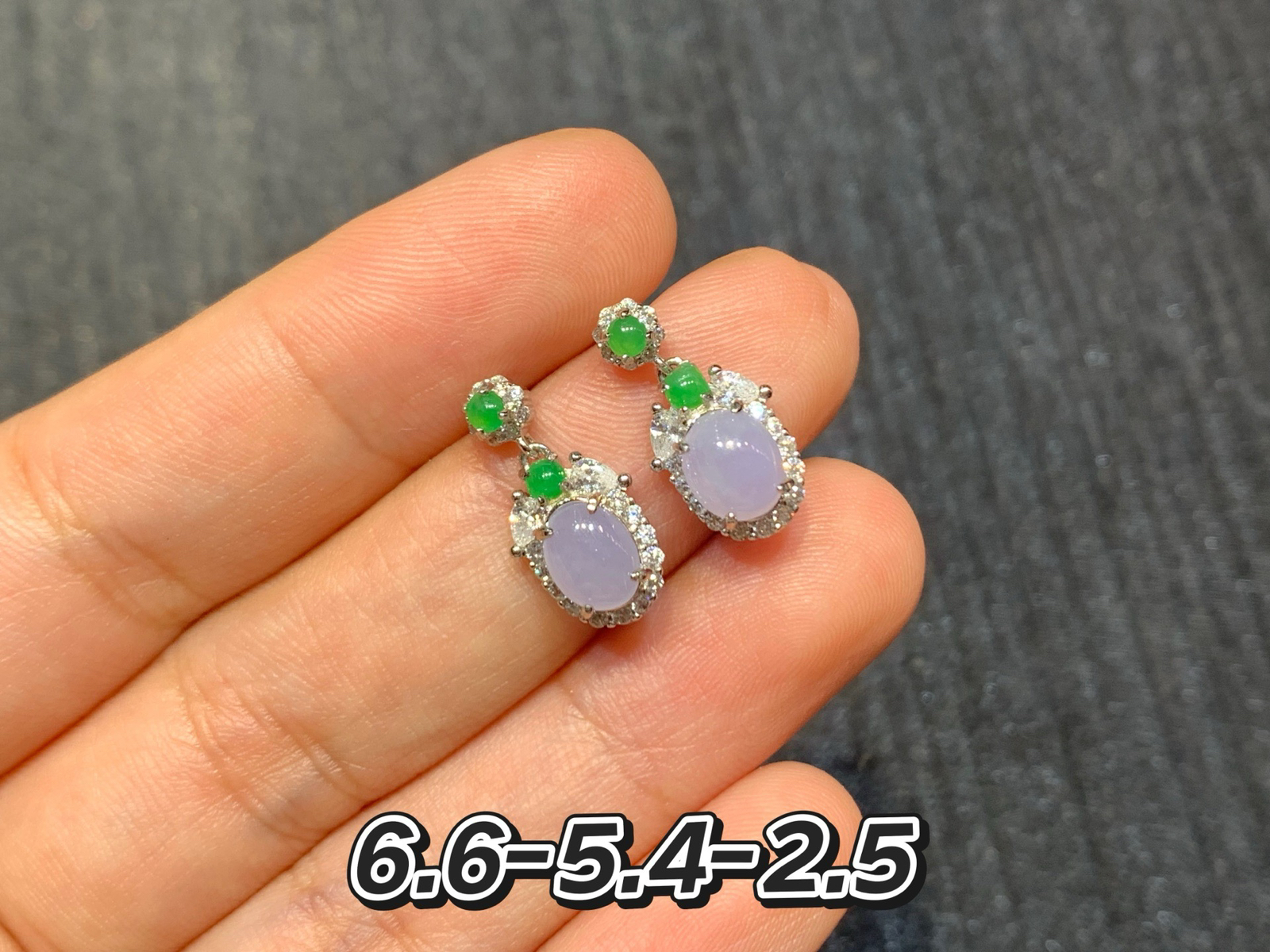 秒杀，冰紫罗兰蛋面耳坠 s925银