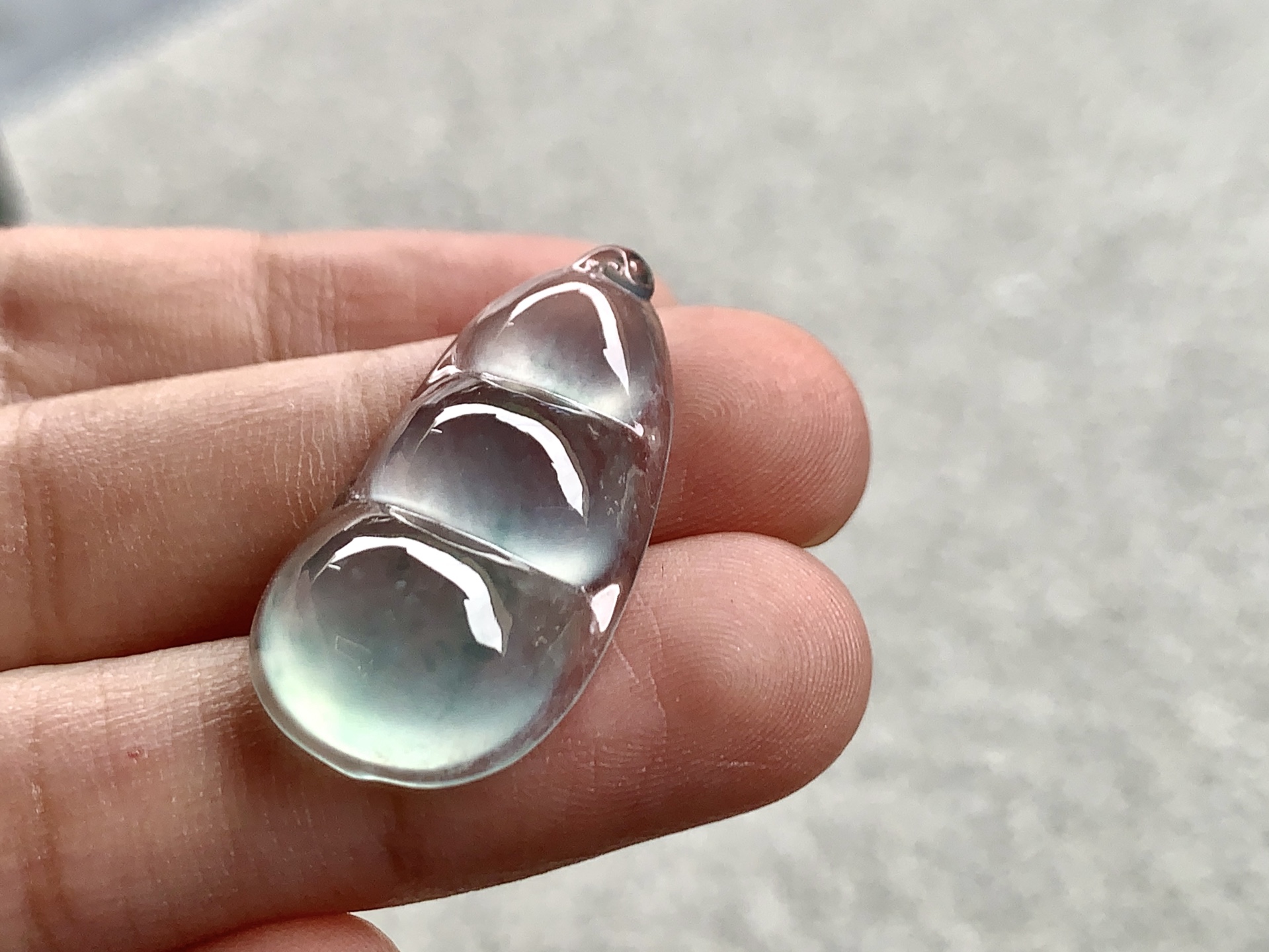 飘绿福豆，尺寸：27.2×14.4×6，玉韵悠然，藏之珍赏