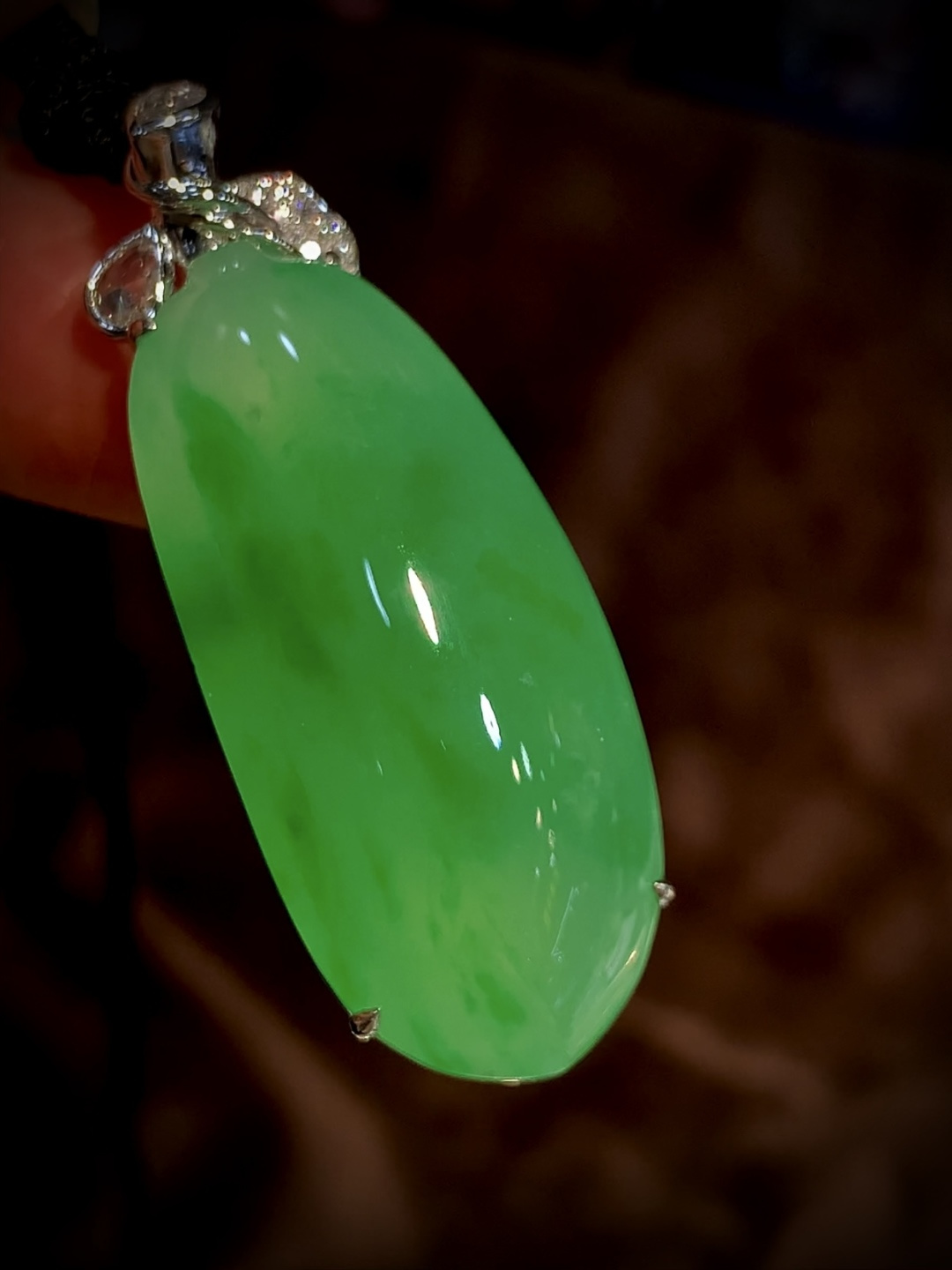 厚装绿花福瓜48-18.2-13mm，17.75g，18K金，南非钻