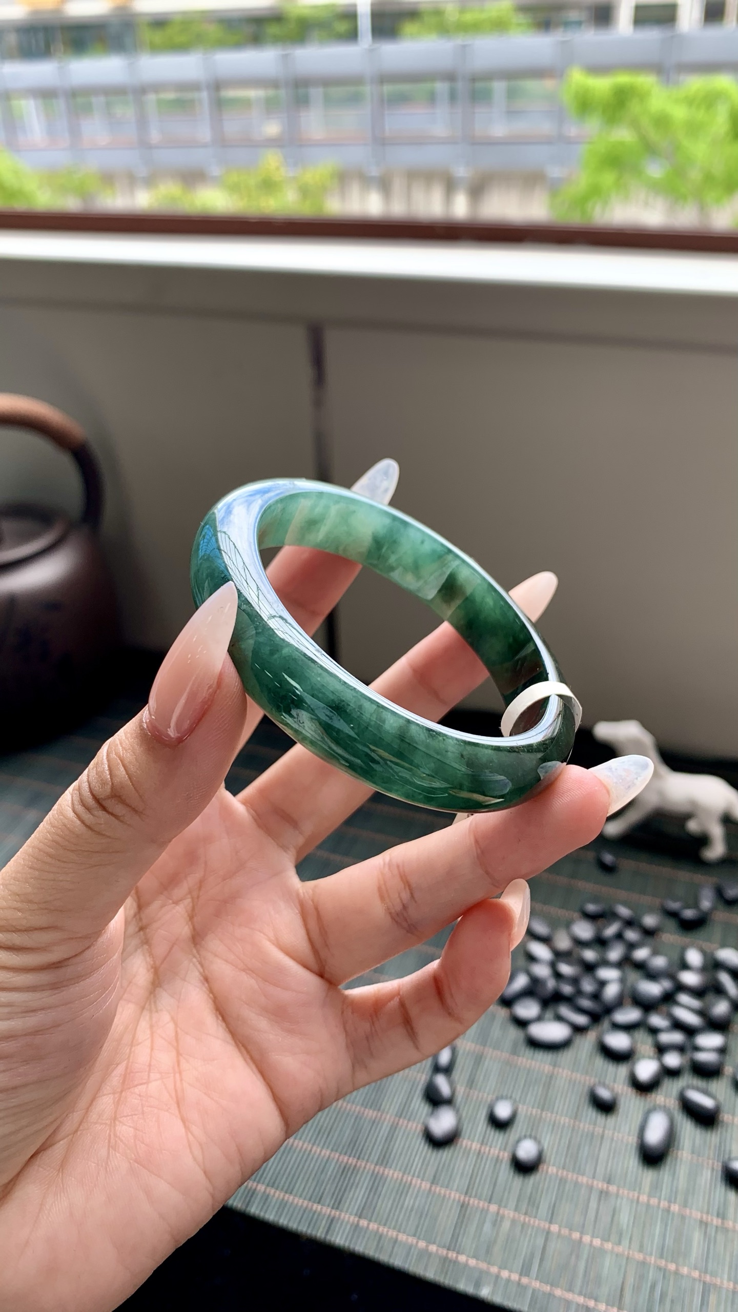 湖水绿正圈成品,HYY-3978,尺寸：53.5-12-8