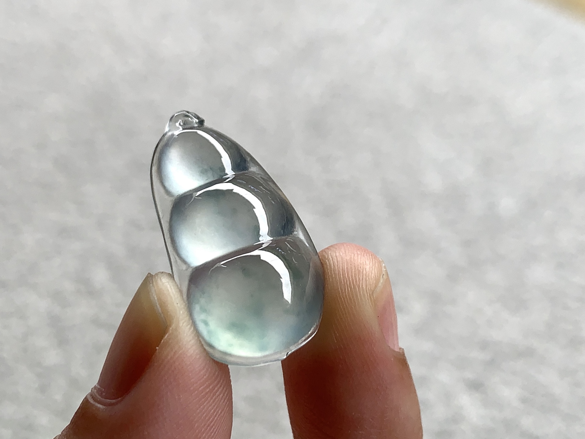 飘绿福豆，尺寸：27.2×14.4×6，玉韵悠然，藏之珍赏