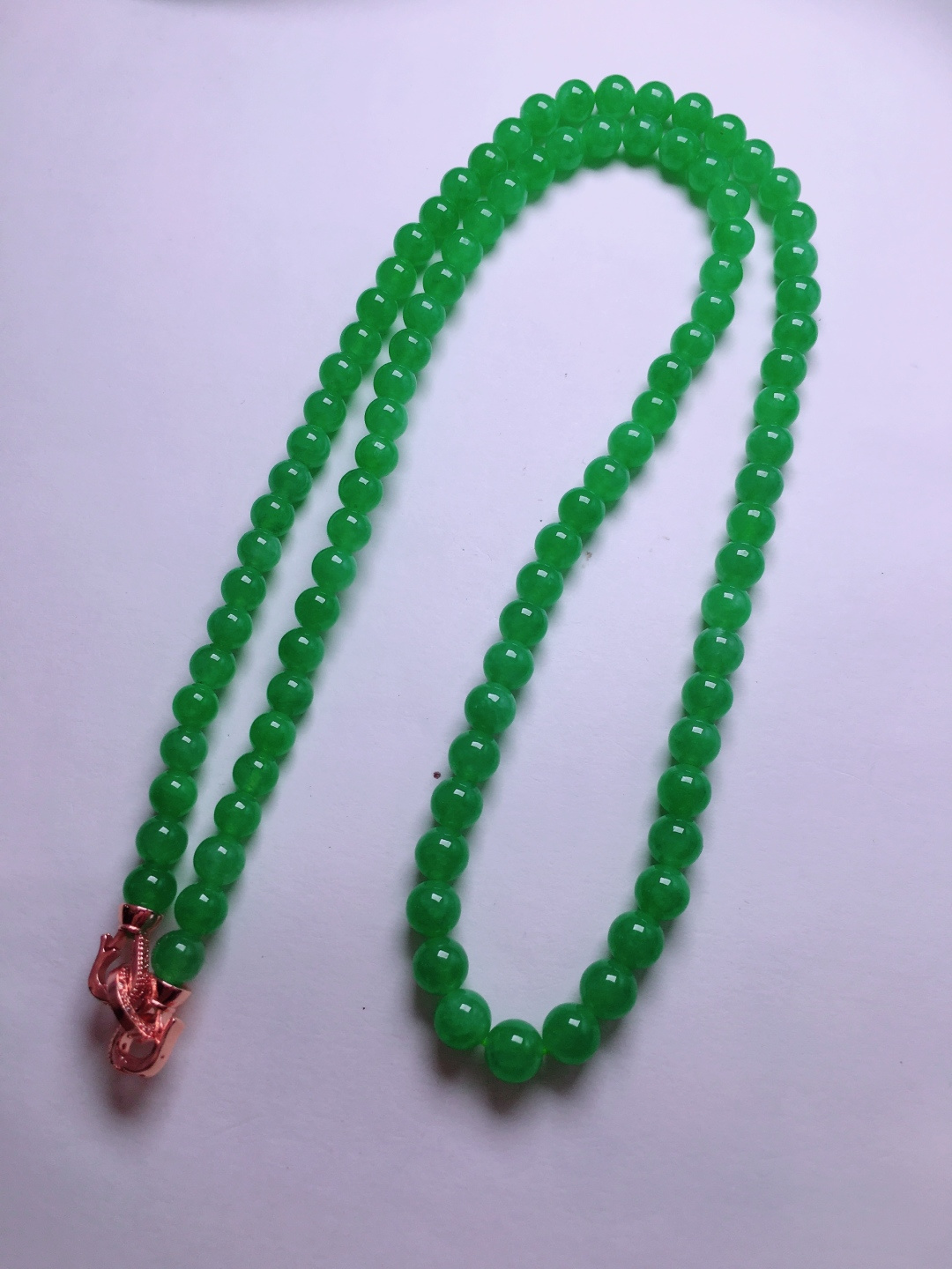 ️高冰绿珠子项链，晶莹剔透，新颖时尚，品相，5.5-6