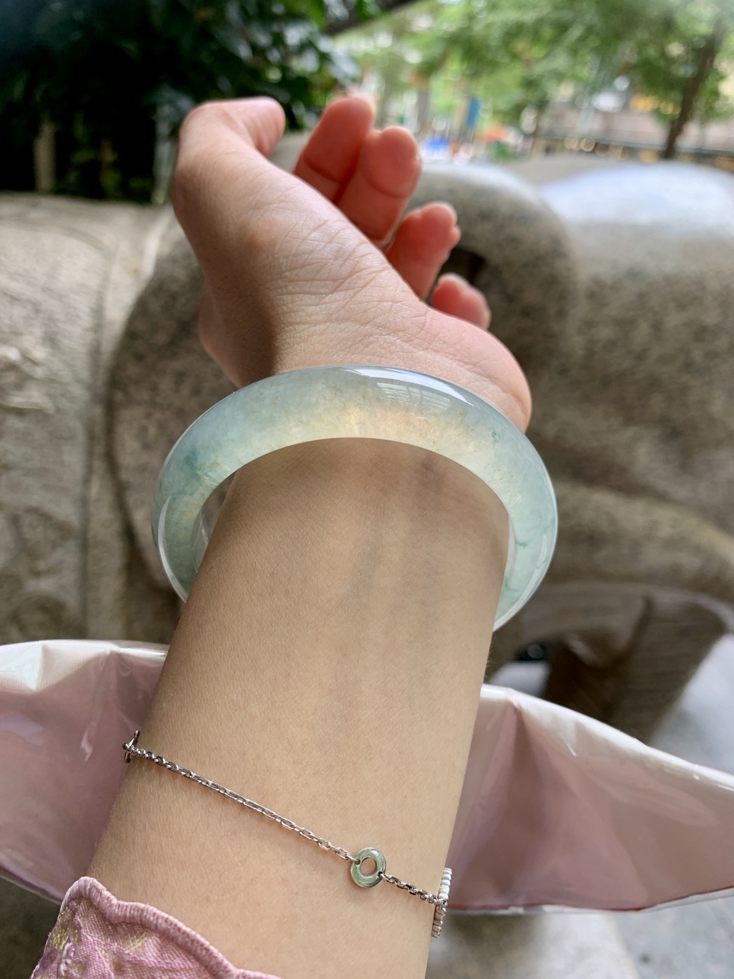 冰飘花正圈,0902-N1485,打灯内部细纹，不影响