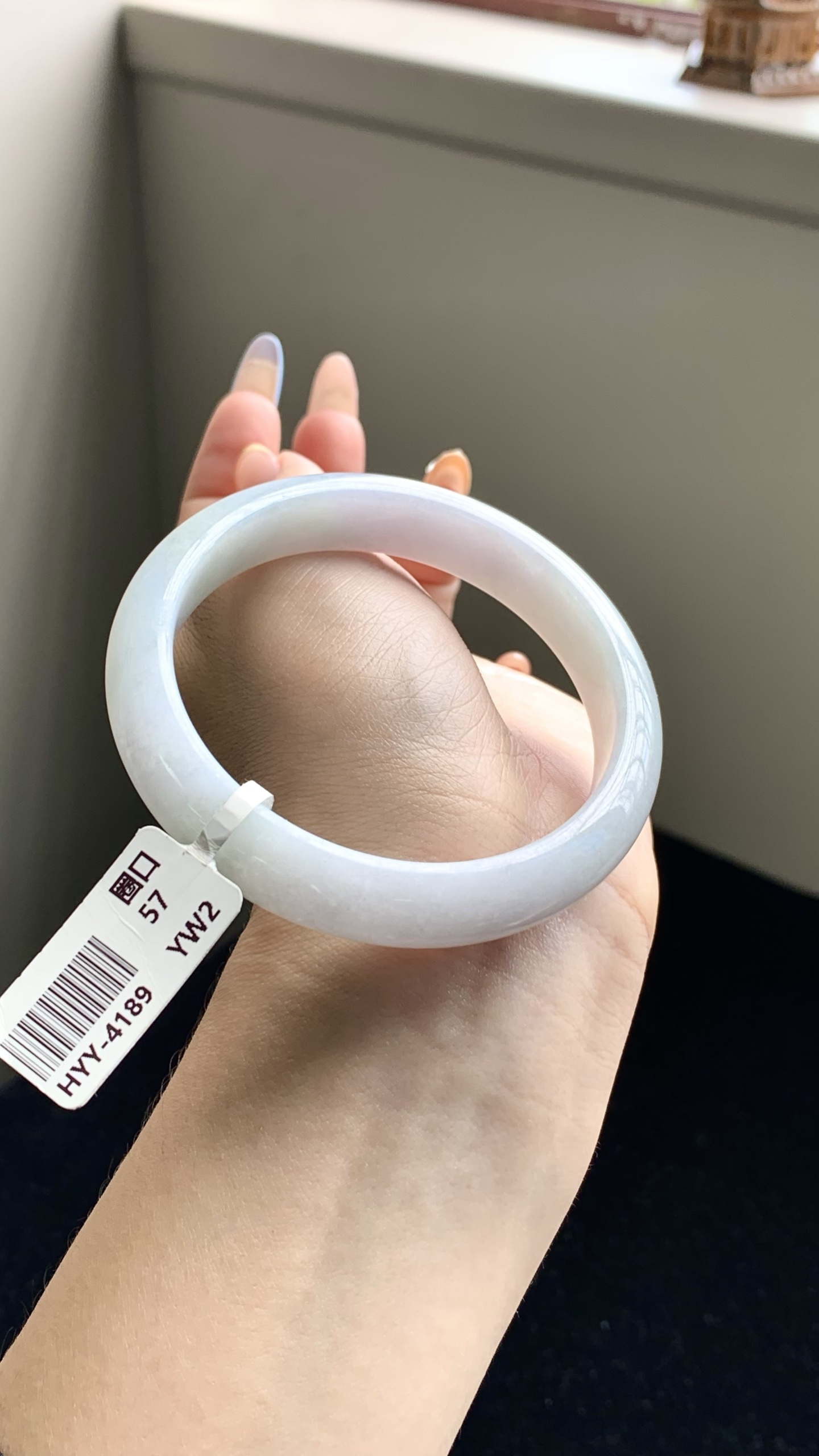 淡紫正圈成品,尺寸：57-12-8