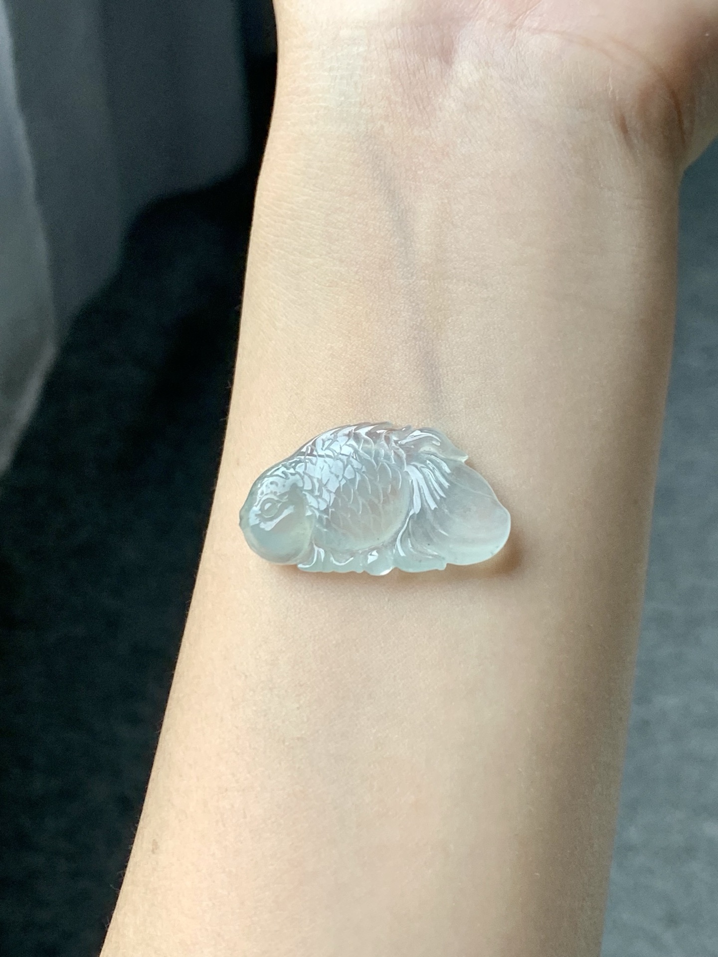 冰透年年有鱼,透亮底子,精美品质,尺寸31.6-18.4-4.4【B9826BEA】
