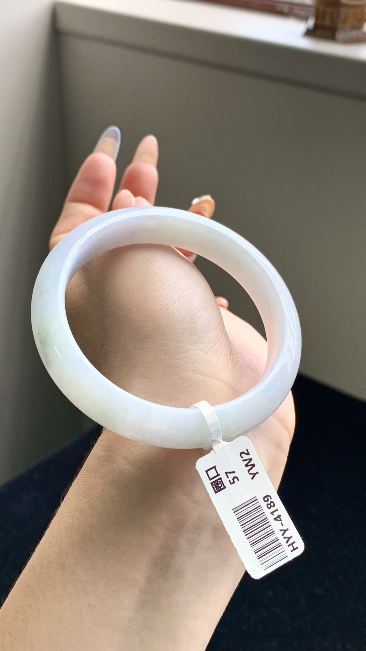 淡紫正圈成品,尺寸：57-12-8