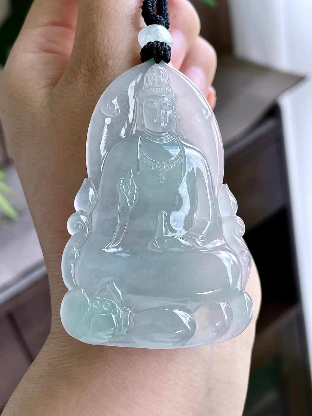 冰晴水观音大素衣观音吊坠,性比高