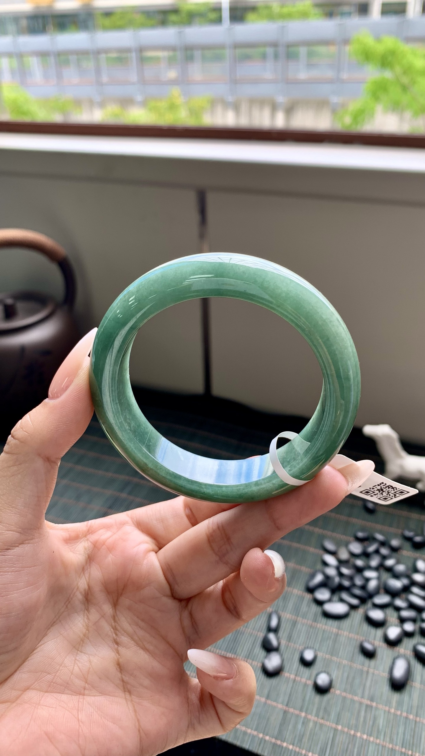 宽版湖水绿正圈成品 HYY-3594 尺寸：55-14-9.5