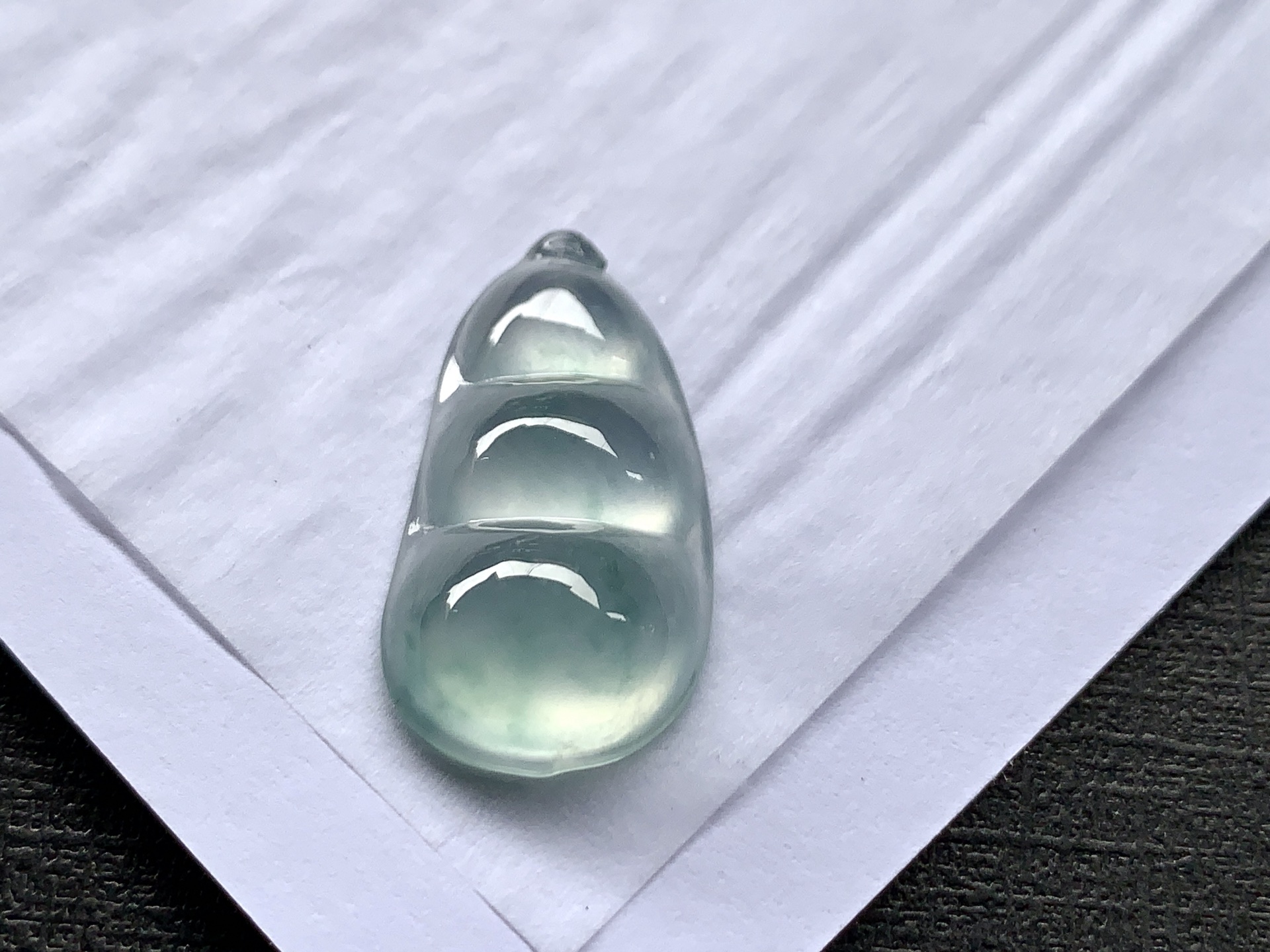 飘绿福豆，尺寸：27.2×14.4×6，玉韵悠然，藏之珍赏