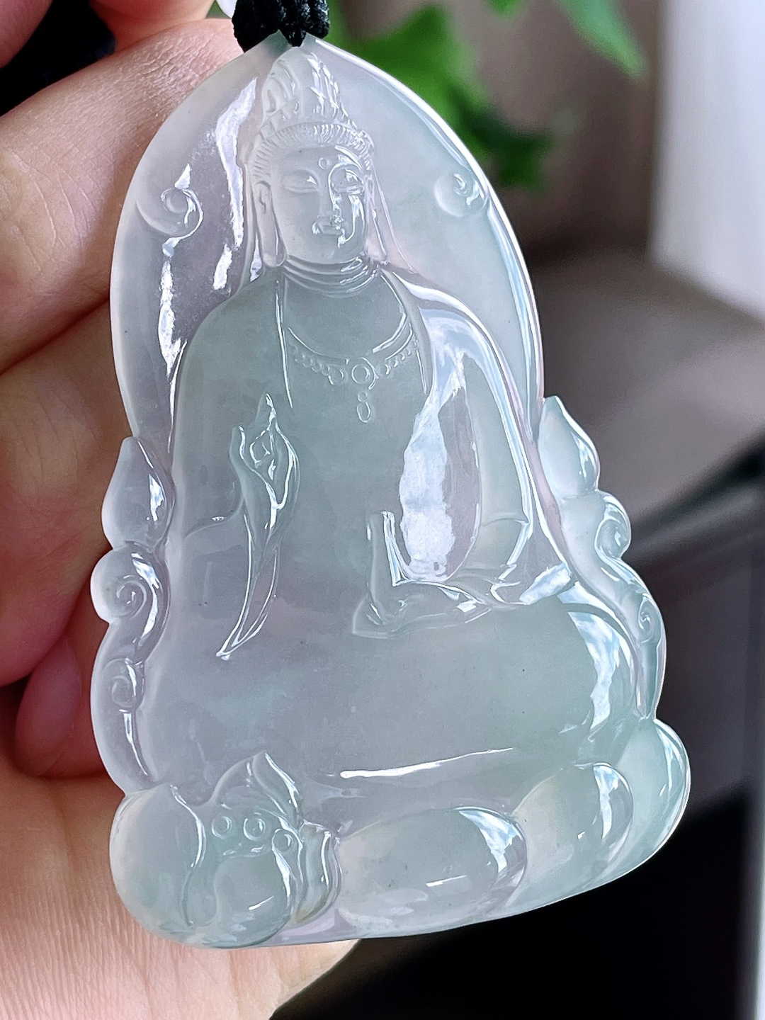 冰晴水观音大素衣观音吊坠,性比高